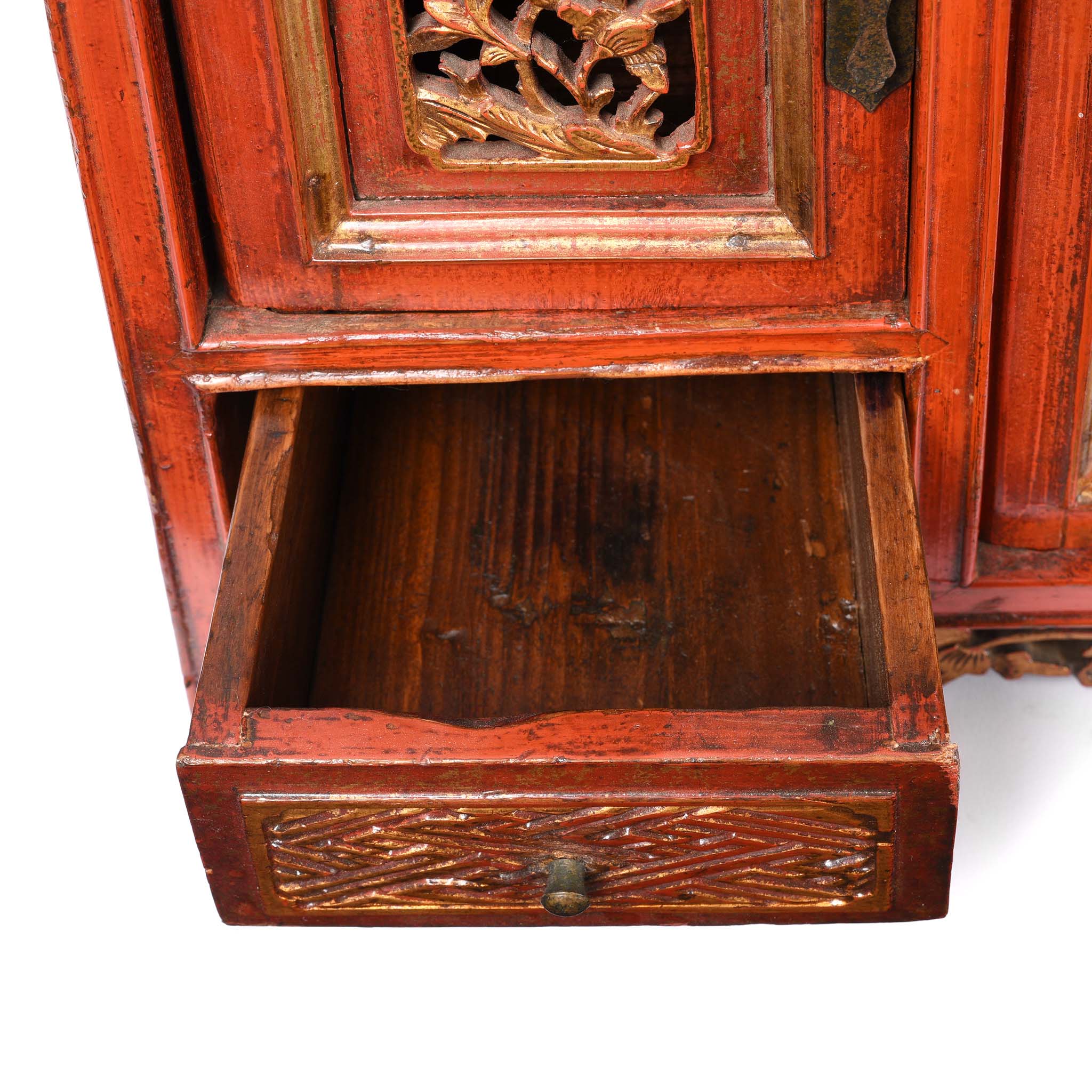 Gilt Lacquered Table Cabinet from Fujian Province - 19th Century - Image 6