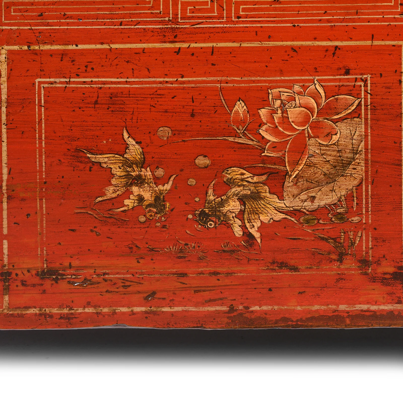 Red Lacquer Chinese Sideboard From Dongbei - Ca 1920 - Image 10