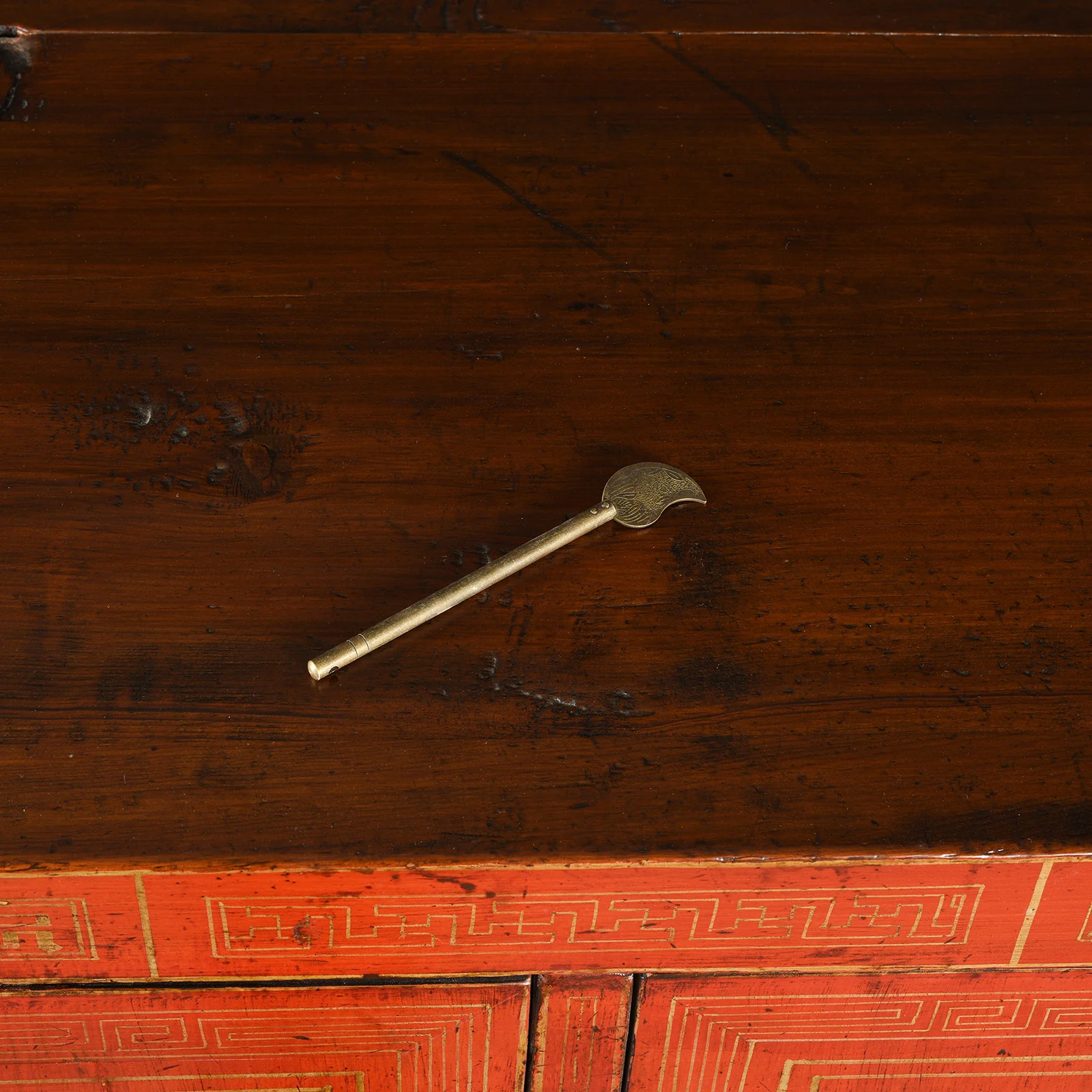 Red Lacquer Chinese Sideboard From Dongbei - Ca 1920 - Image 13