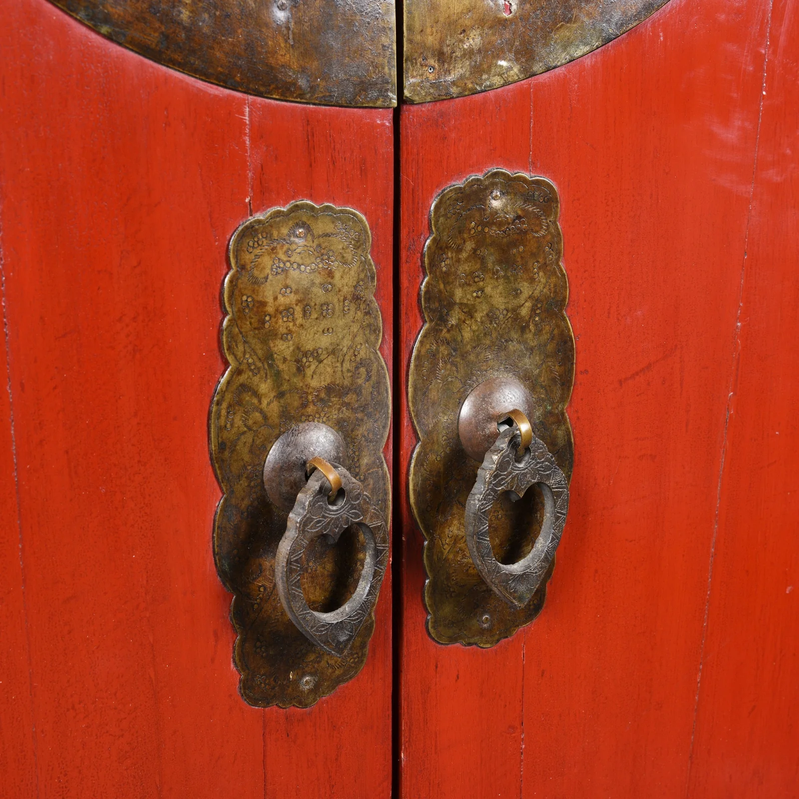 Red Lacquer Ningbo Wedding Cabinet - Ca 1900 - Image 6
