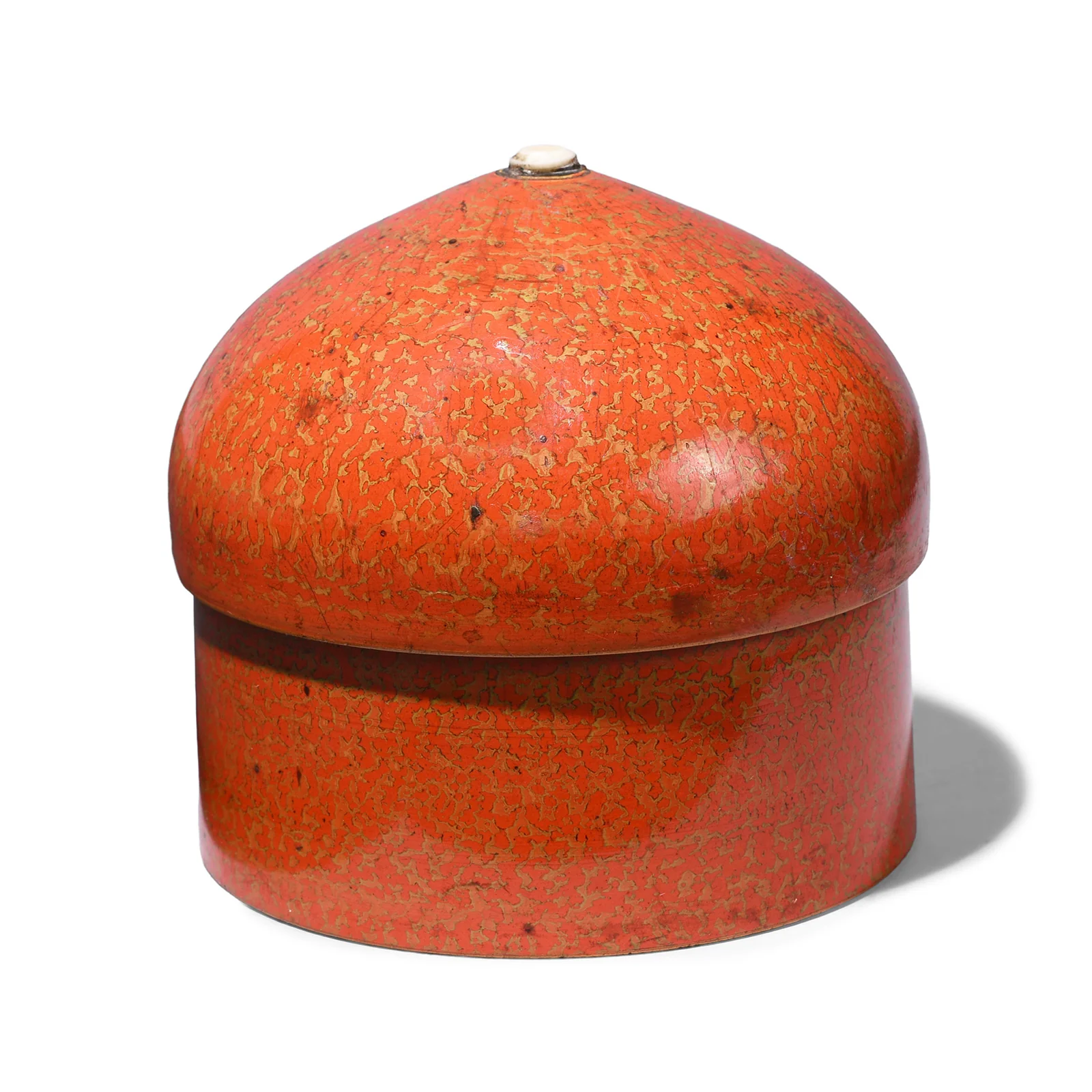 Domed Spotted Lacquer Pot From Barmer - 19th Century - Image 3