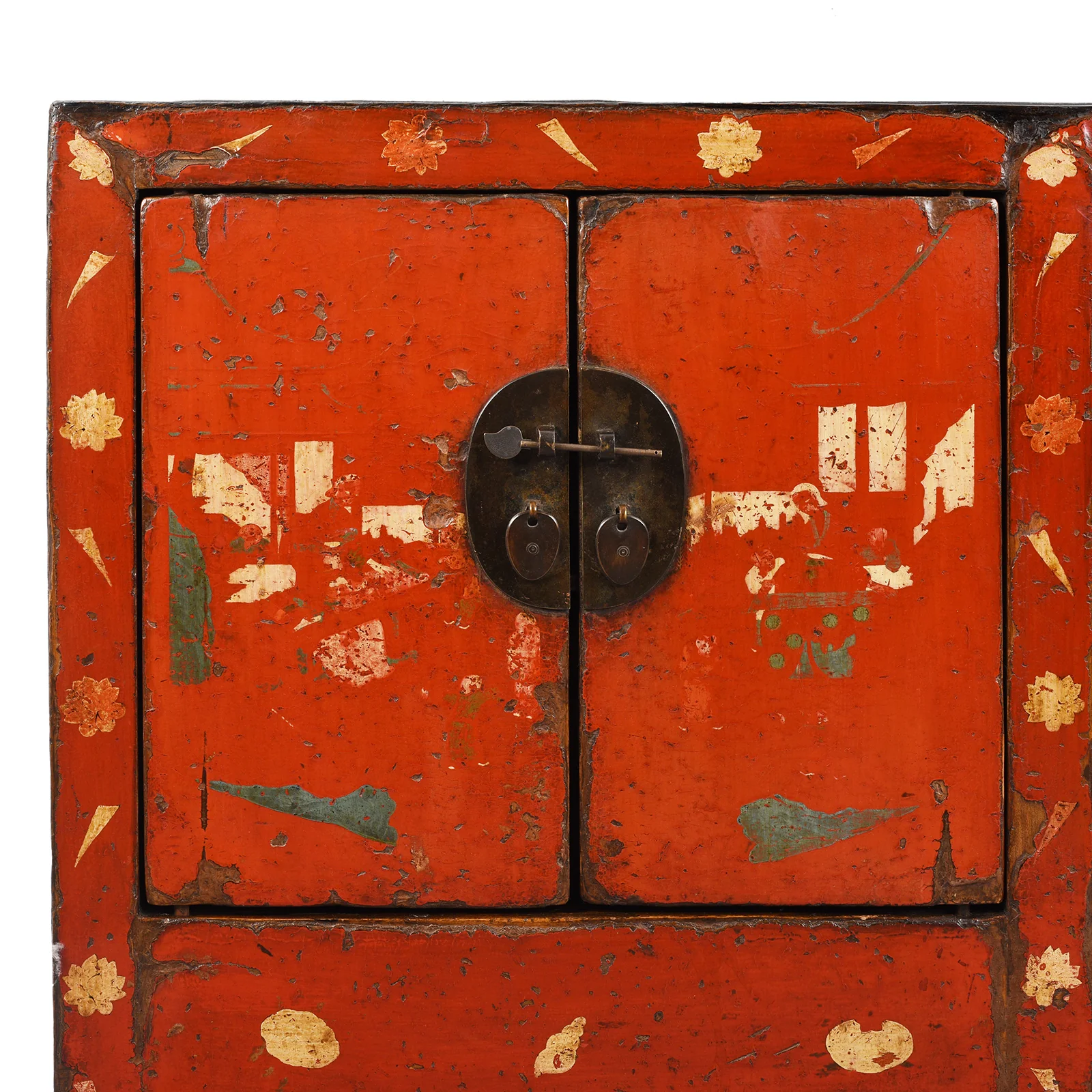 Red Lacquer Sideboard From Shanxi - 19th Century - Image 3