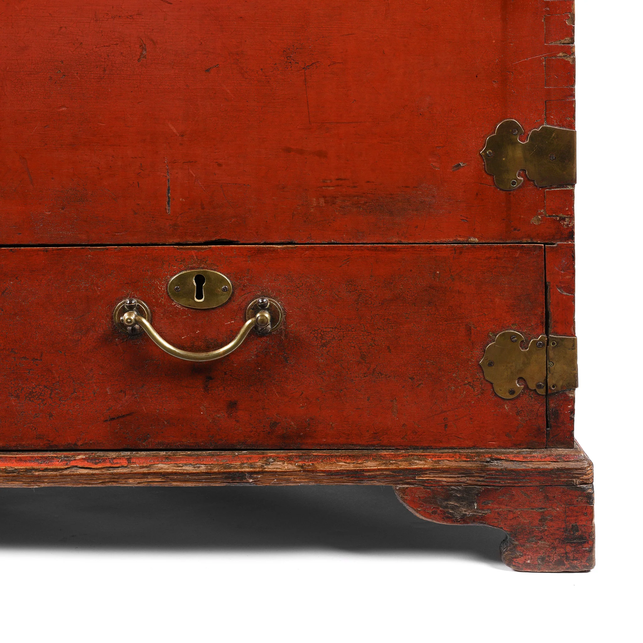 Red Lacquer Camphor Wood Chinese Chest - 18thC - Image 8