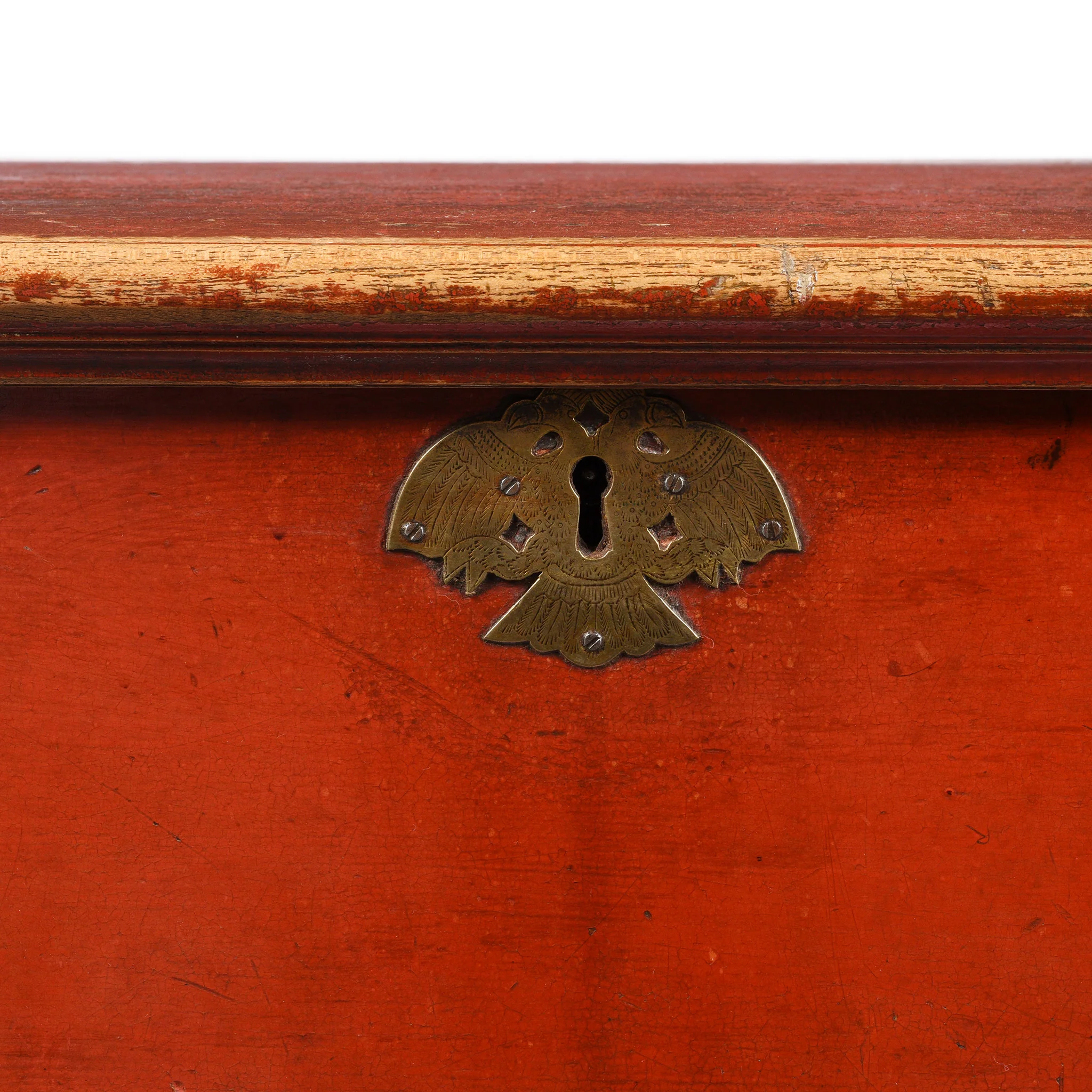 Red Lacquer Camphor Wood Chinese Chest - 18thC - Image 9