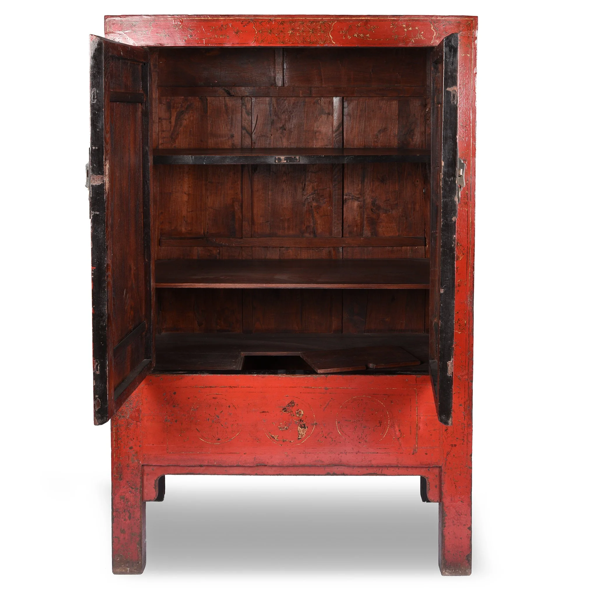 Red Lacquer Wedding Cabinet - 19thC - Image 3