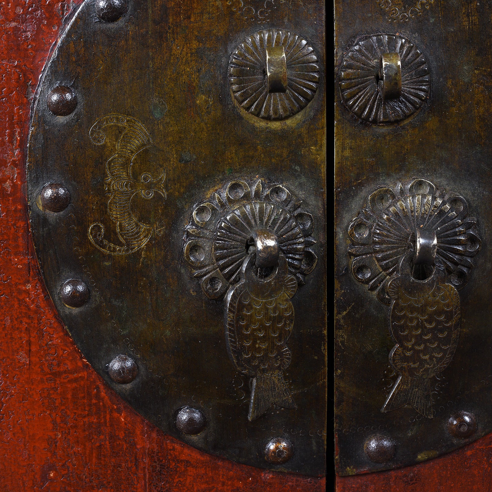 Red Lacquer Fujian Wedding Cabinet - 19th Century - Image 9