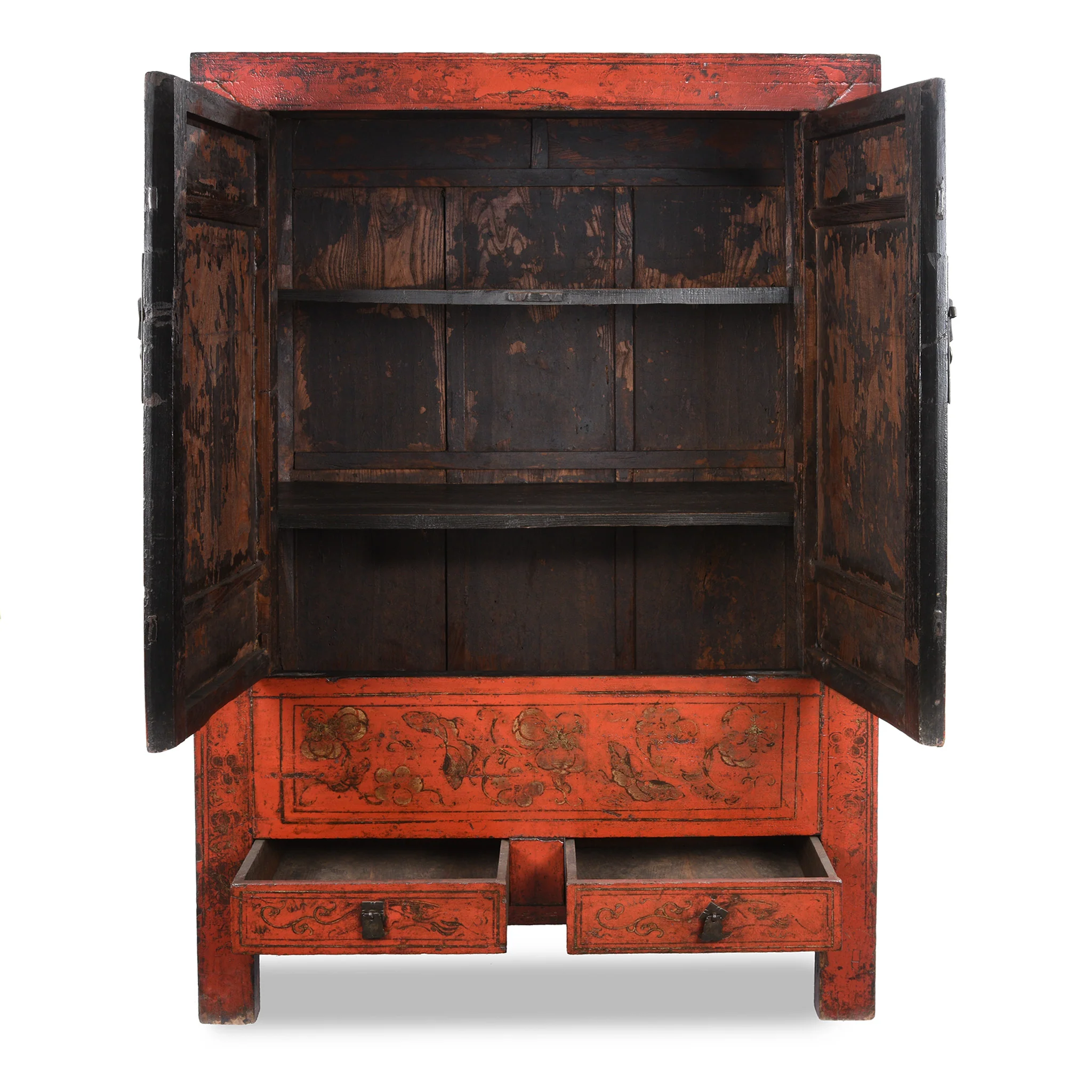 Chinese Red Lacquer Wedding Cabinet - 19th Century - Image 6