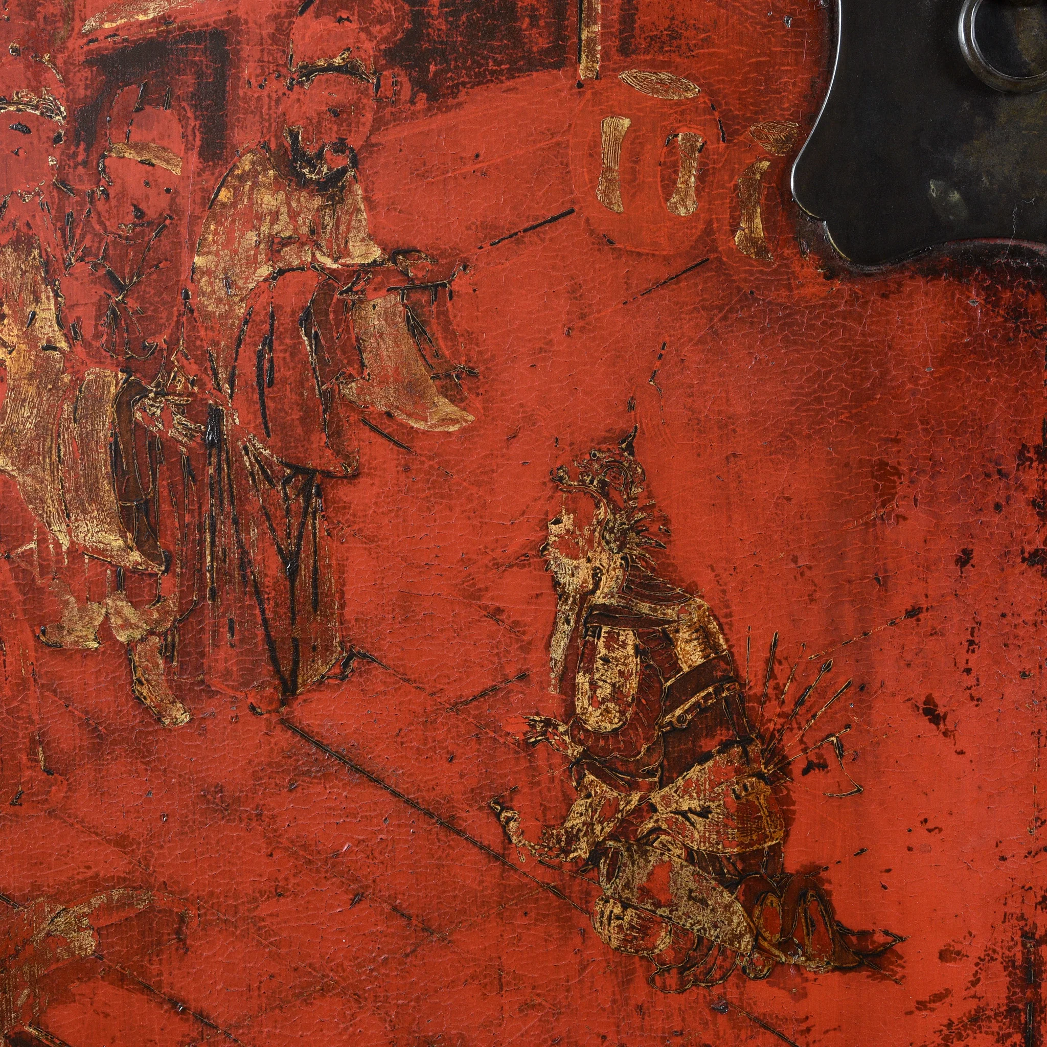 Chinese Red Lacquer Wedding Cabinet - 19th Century - Image 7