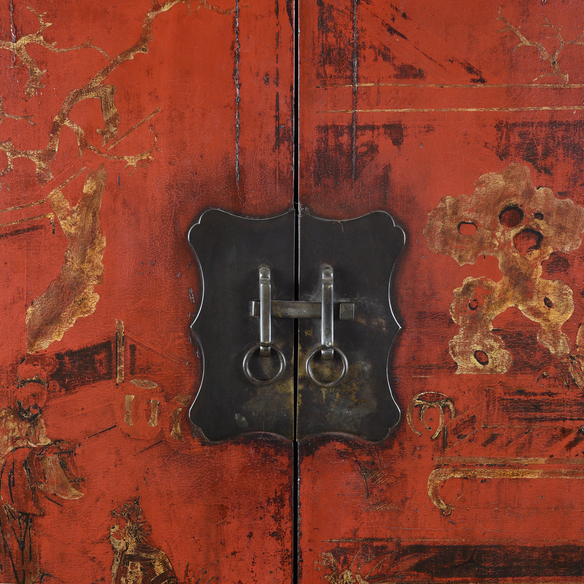 Chinese Red Lacquer Wedding Cabinet - 19th Century - Image 9