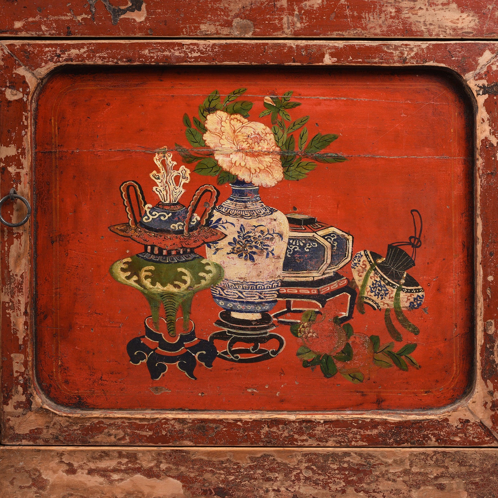 Red Painted Gansu Sideboard - Early 19th Century - Image 7