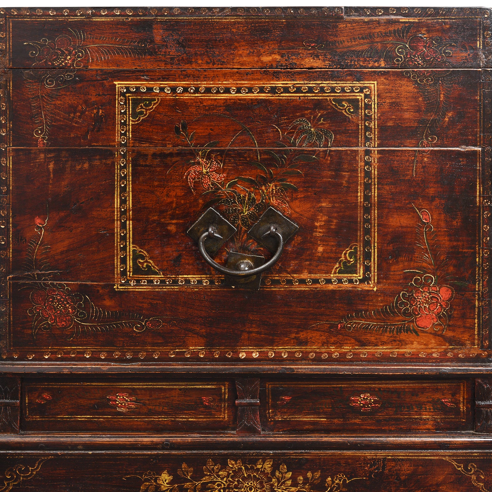Red Painted Trunk From Shanxi - Ca 1900 - Image 10