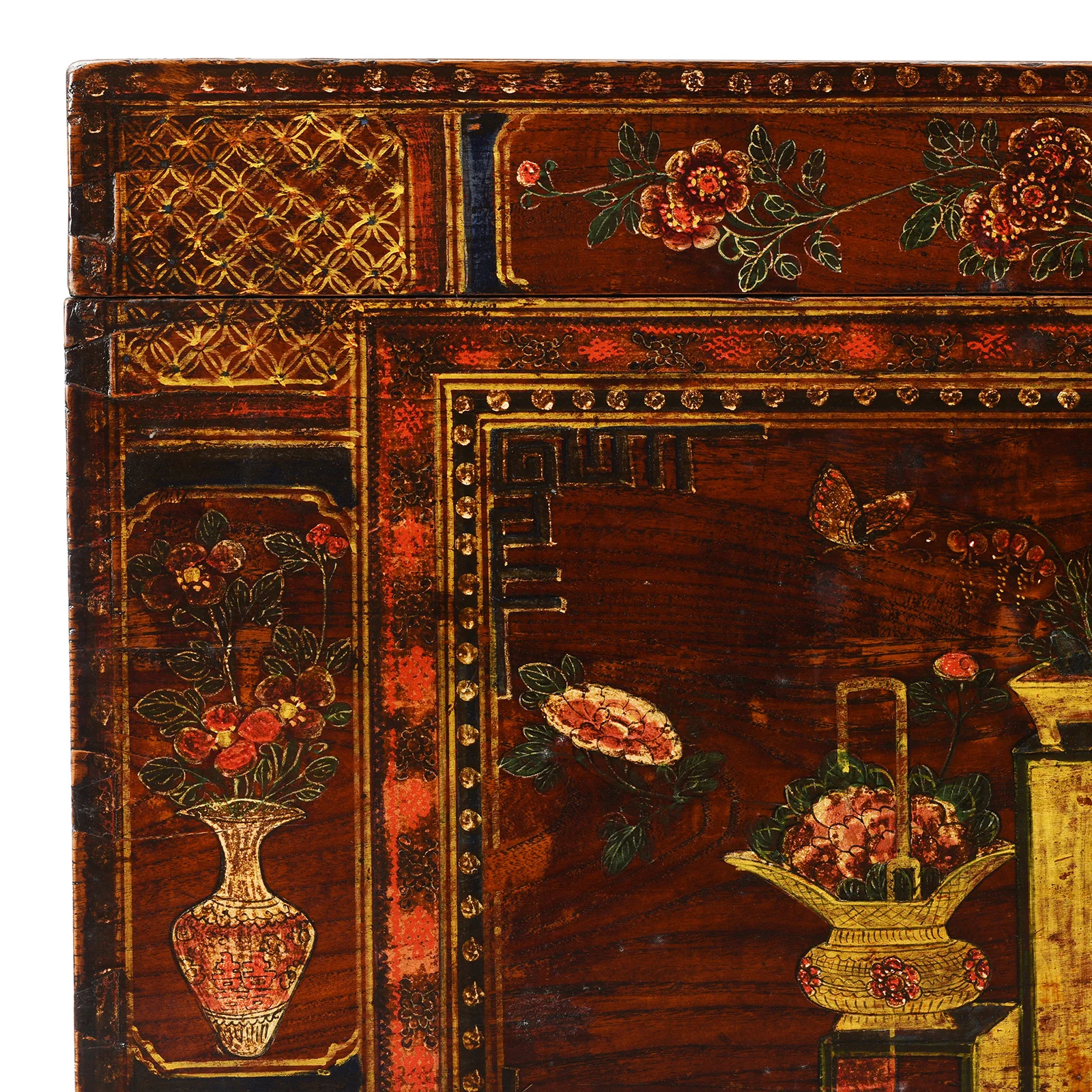 Red Painted Trunk From Shanxi - Ca 1900 - Image 11