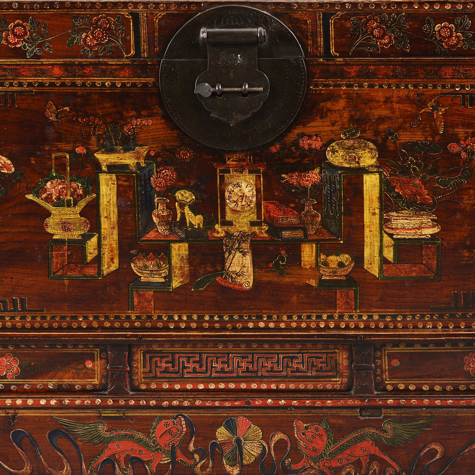 Red Painted Trunk From Shanxi - Ca 1900 - Image 3