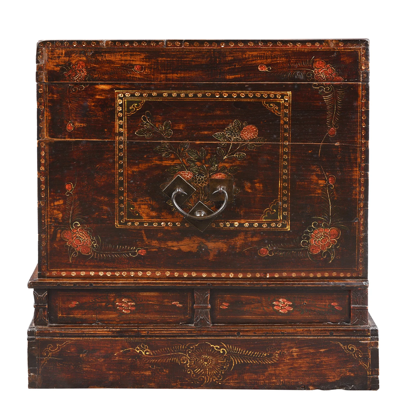 Red Painted Trunk From Shanxi - Ca 1900 - Image 6