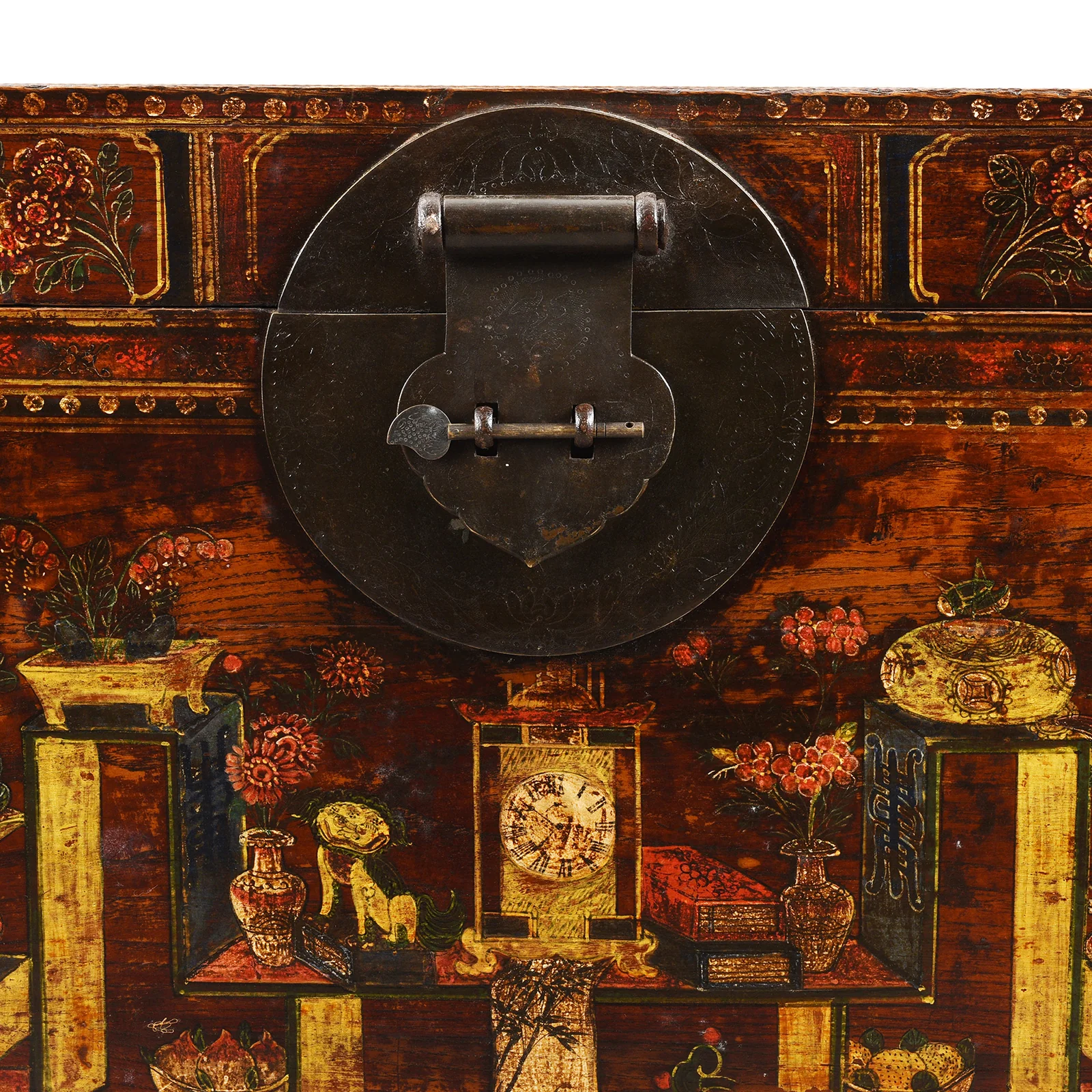 Red Painted Trunk From Shanxi - Ca 1900 - Image 9