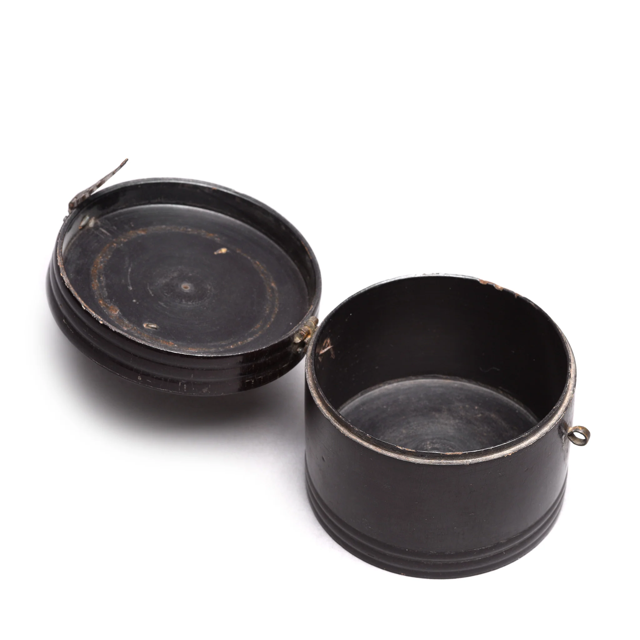 Regency Style Black Lacquer Pot From Rajasthan -19th Century - Image 2