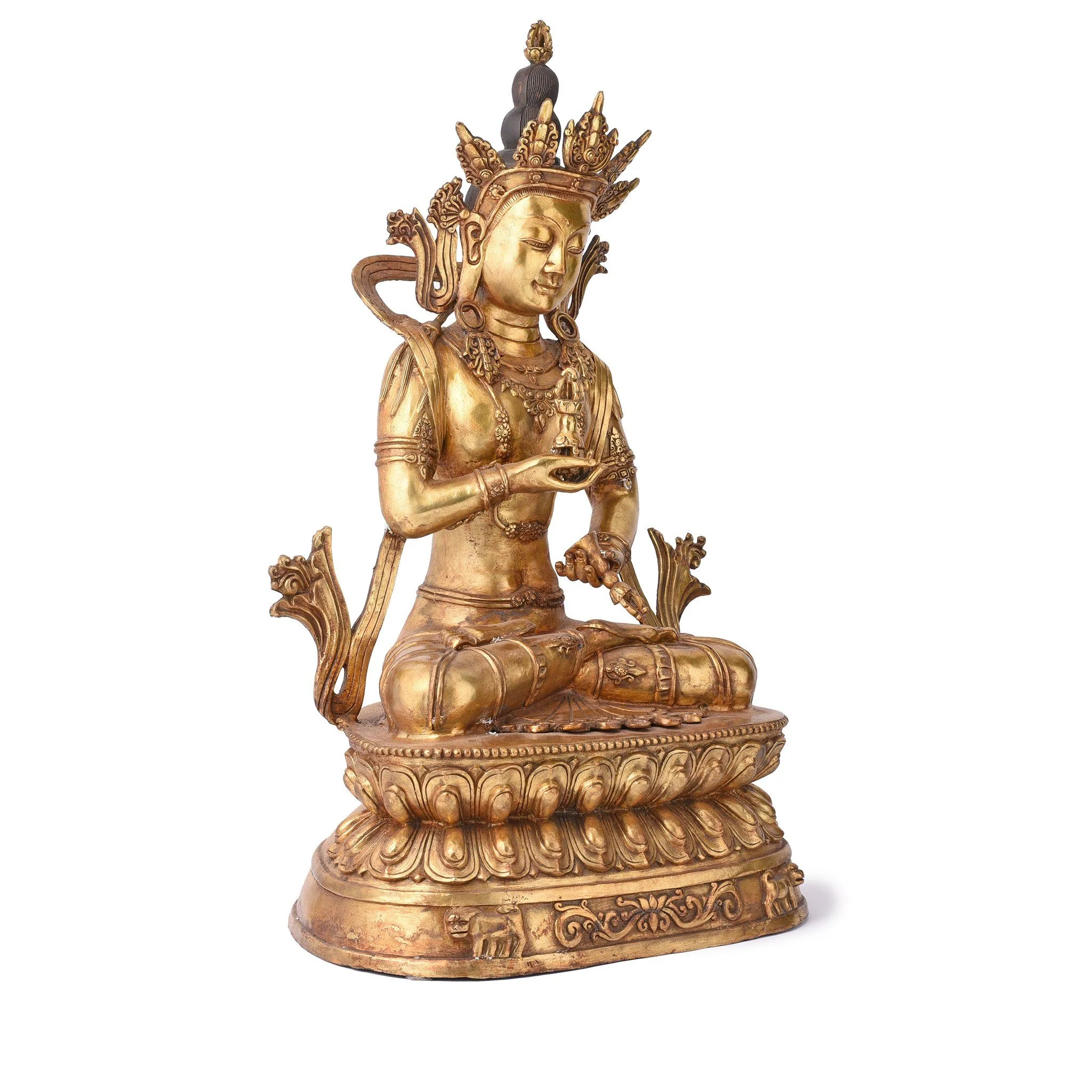 Gilt Bronze Statue of The Bodhisattva Vajrasattva - Image 7
