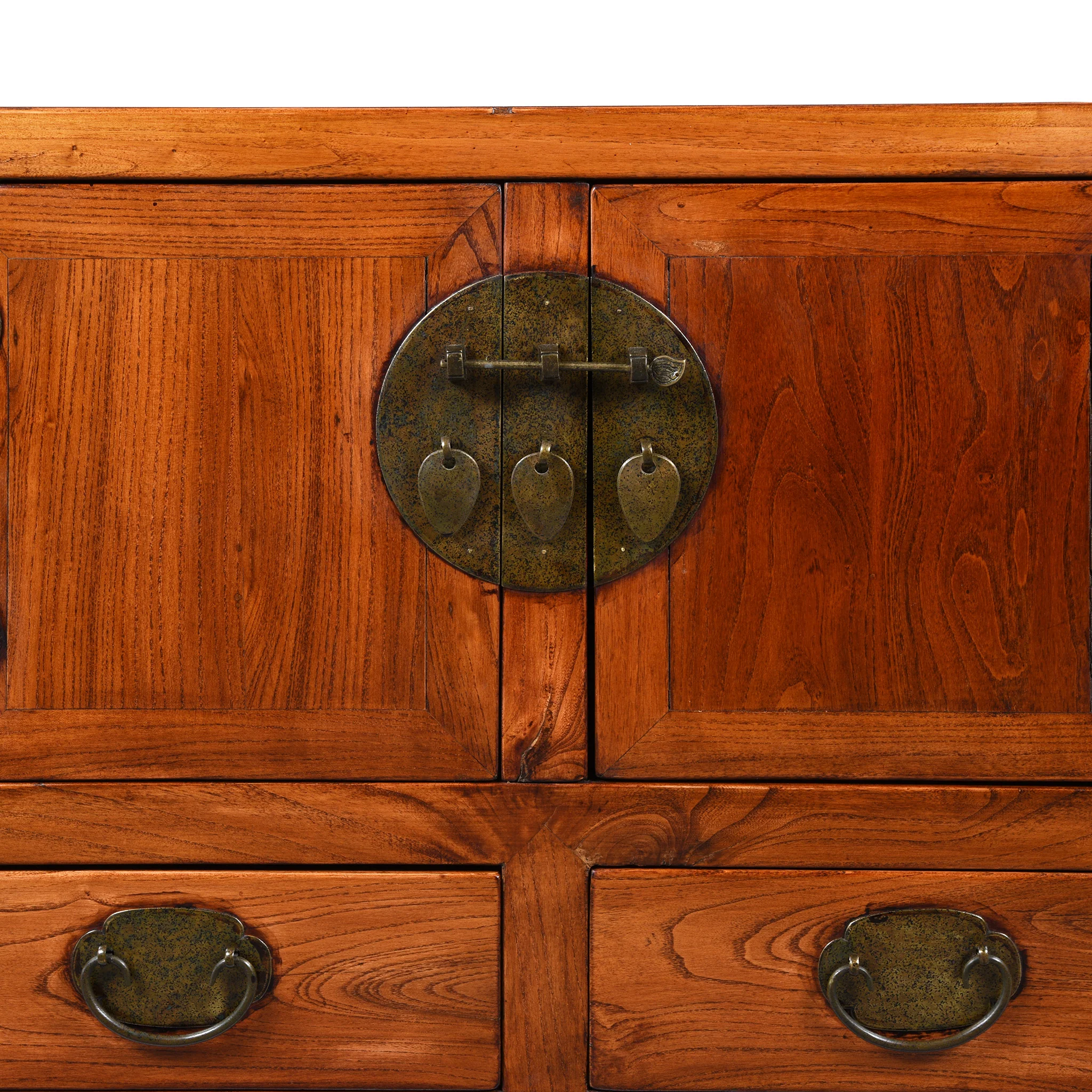 Reproduction Elm "Kang" Chinese Low Cabinet - Late 20thC - Image 8
