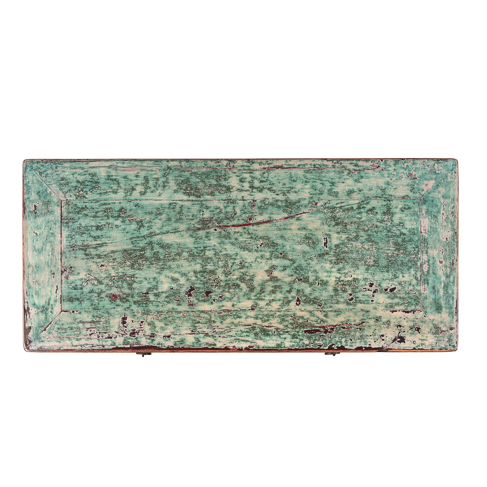 Green Lacquer 2 Drawer Console Table - Image 6