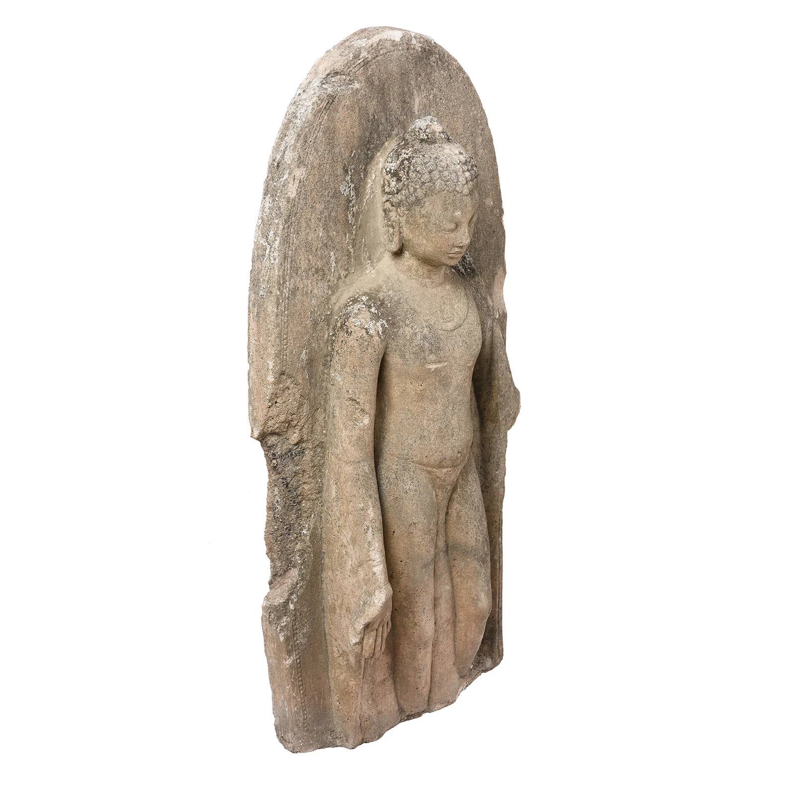 Reproduction Indian Concrete Standing Buddha - Image 3