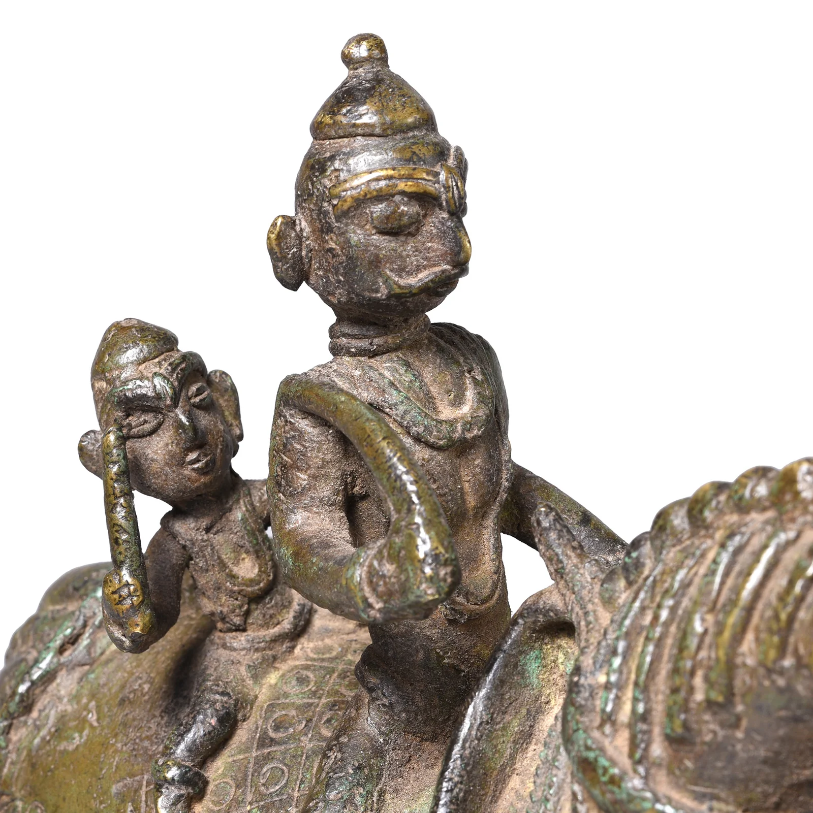Reproduction Jhansi Style Bronze Horse Wheel Toy - Ca 1980s - Image 2