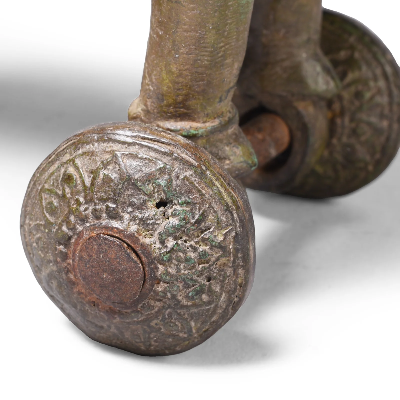 Reproduction Jhansi Style Bronze Horse Wheel Toy - Ca 1980s - Image 6