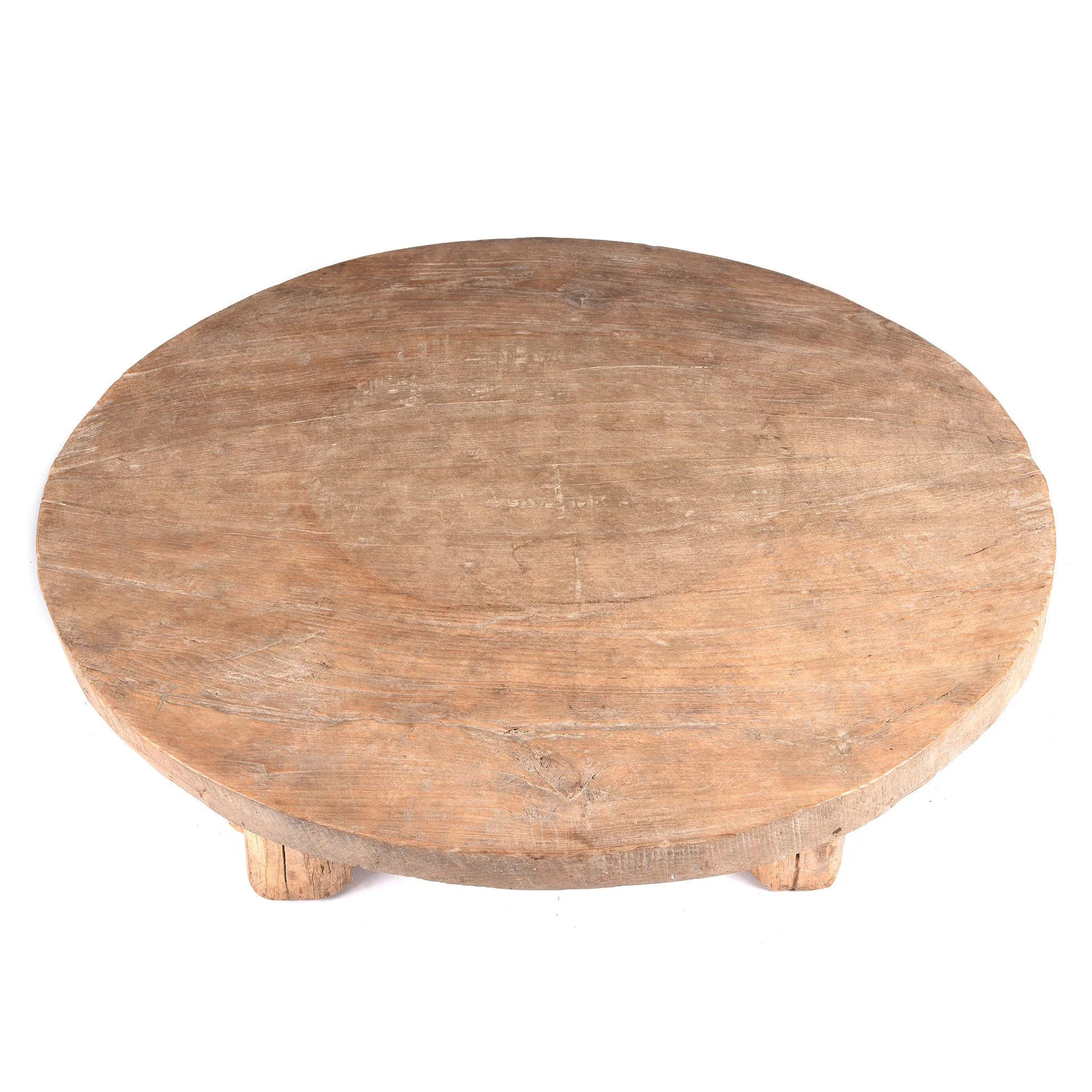 Round Elm Farmers Table From Shanxi - Ca 100 Yrs Old - Image 2