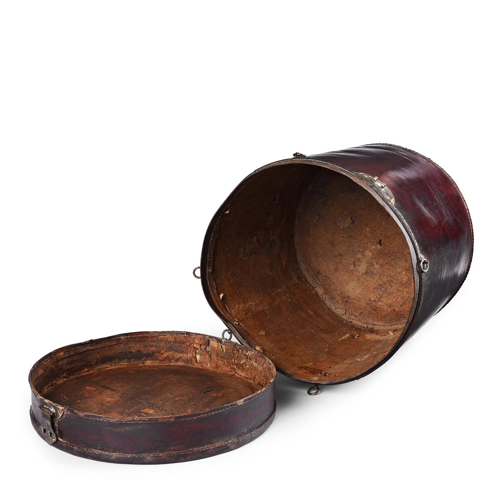 Leather Hat Box From Shanghai  - 19th Century - Image 4
