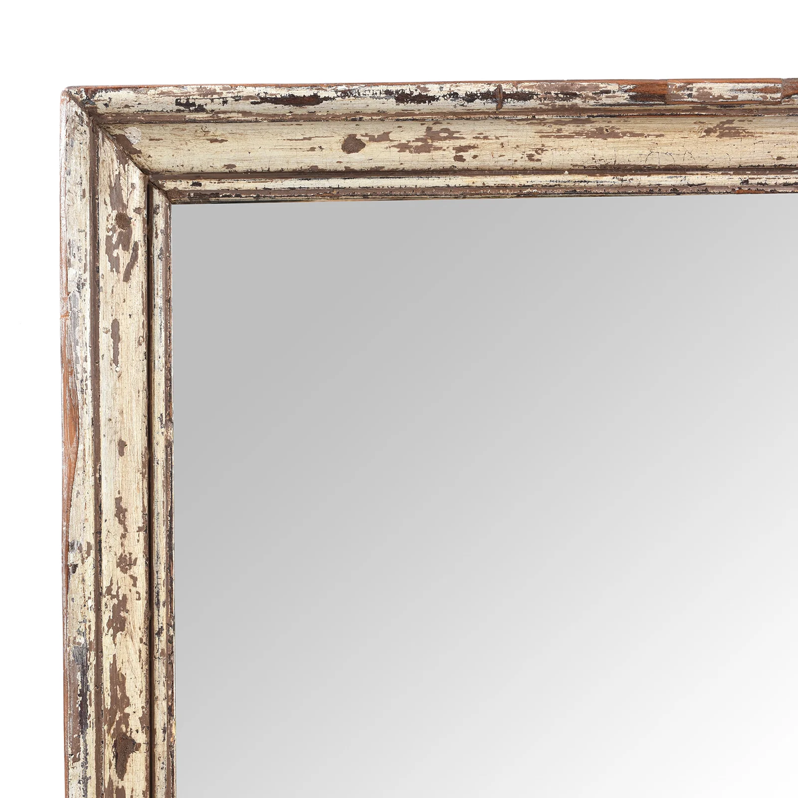 Rustic Cream Painted Indian Mirror (92 x 182 cms) - Image 6