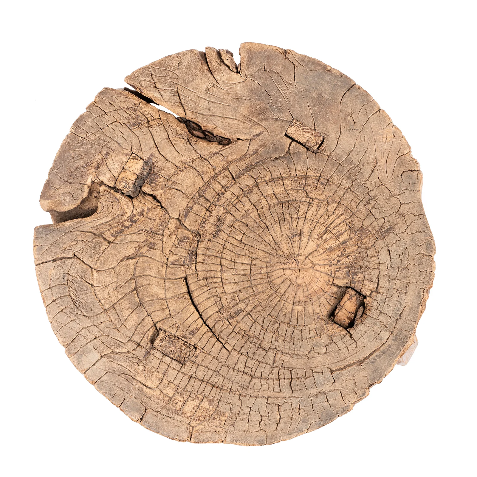Rustic Elm Farmhouse Stool - 19th Century - Image 2