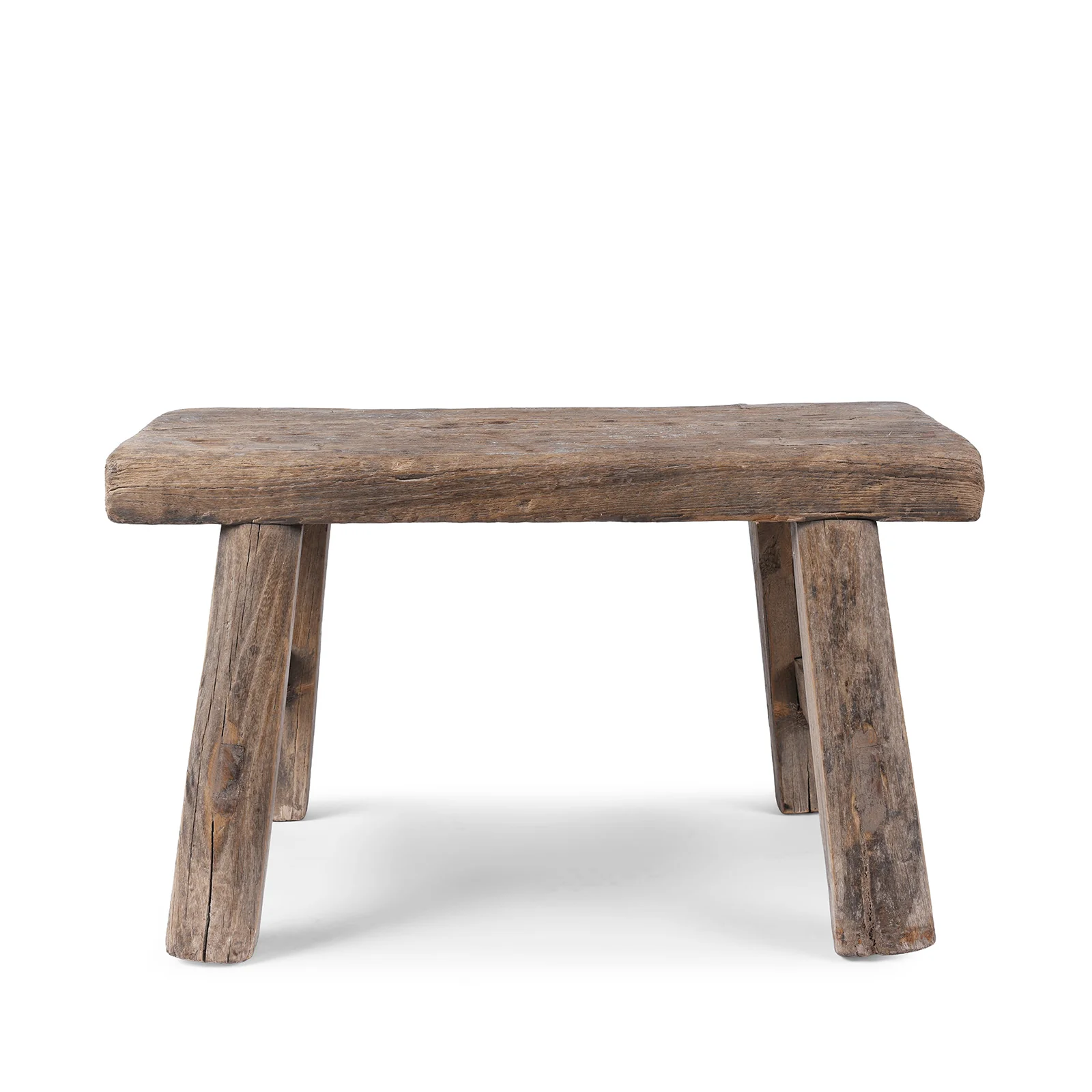 Rustic Low Farmhouse Stool From Shanxi - 19th Century - Image 4
