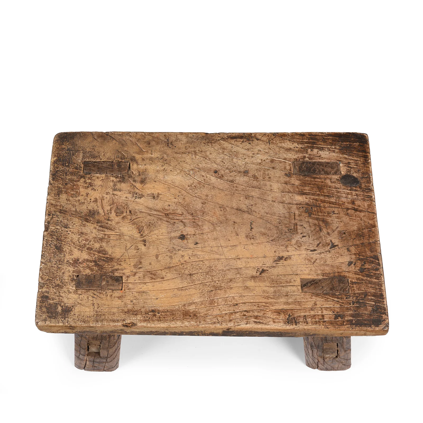 Rustic Low Farmhouse Stool From Shanxi - 19th Century - Image 3