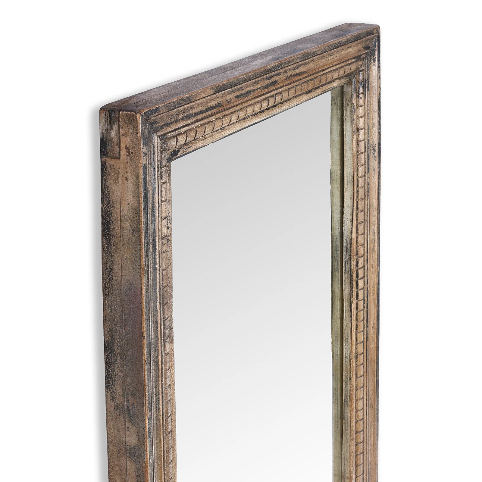 Rustic Mirror Made From Old Architectural Teak - Image 5