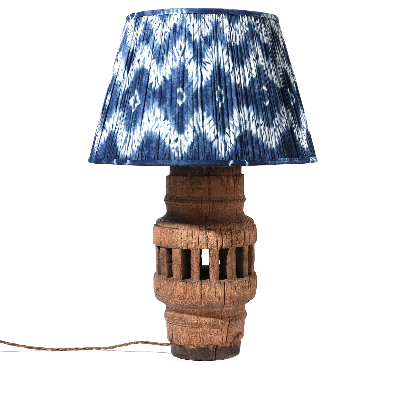 Samarkand Indigo Ajmer Blue Empire Lampshade - 50cm - Image 2