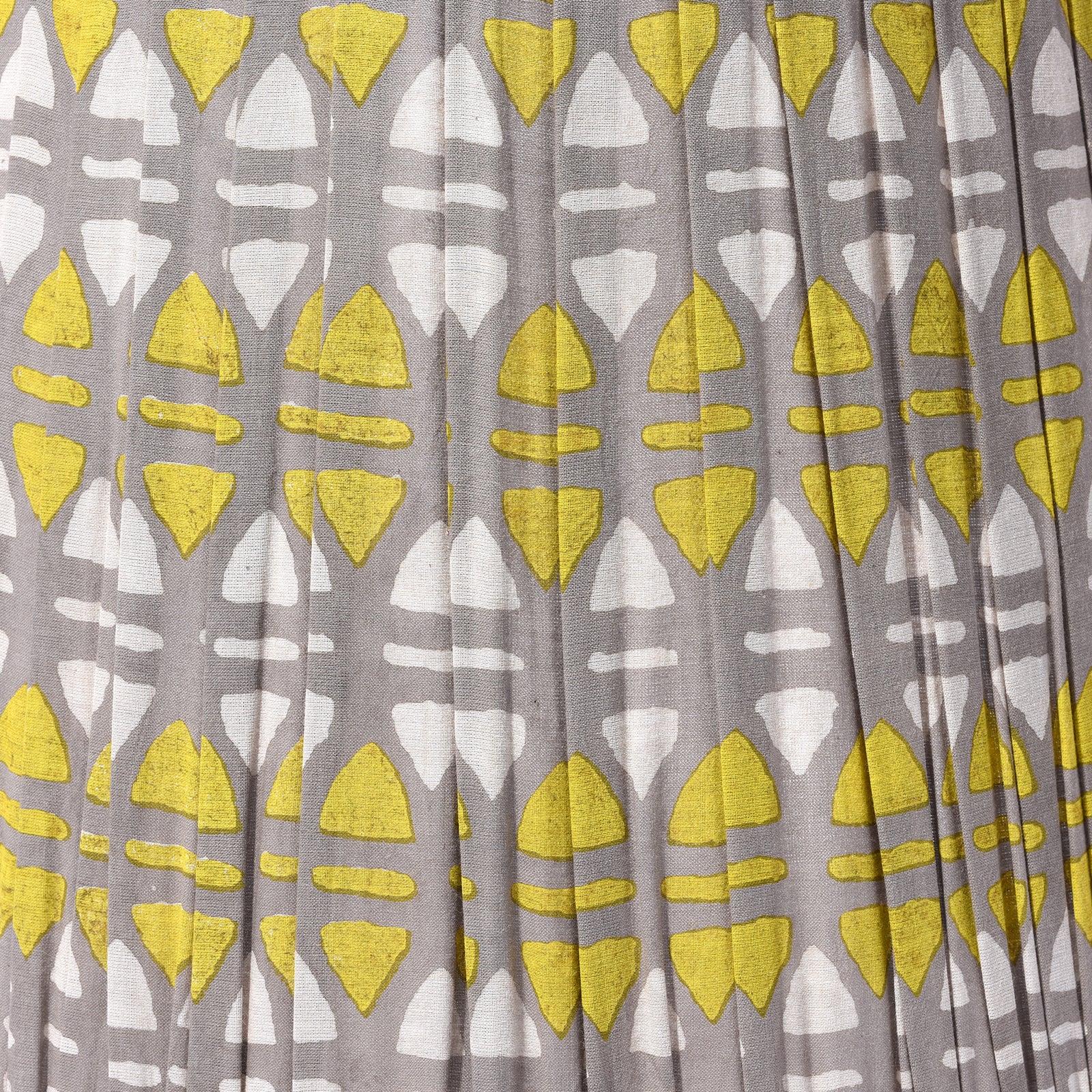 Samarkand Yellow & Grey Acorn Cotton Lampshade - 35cm - Image 3