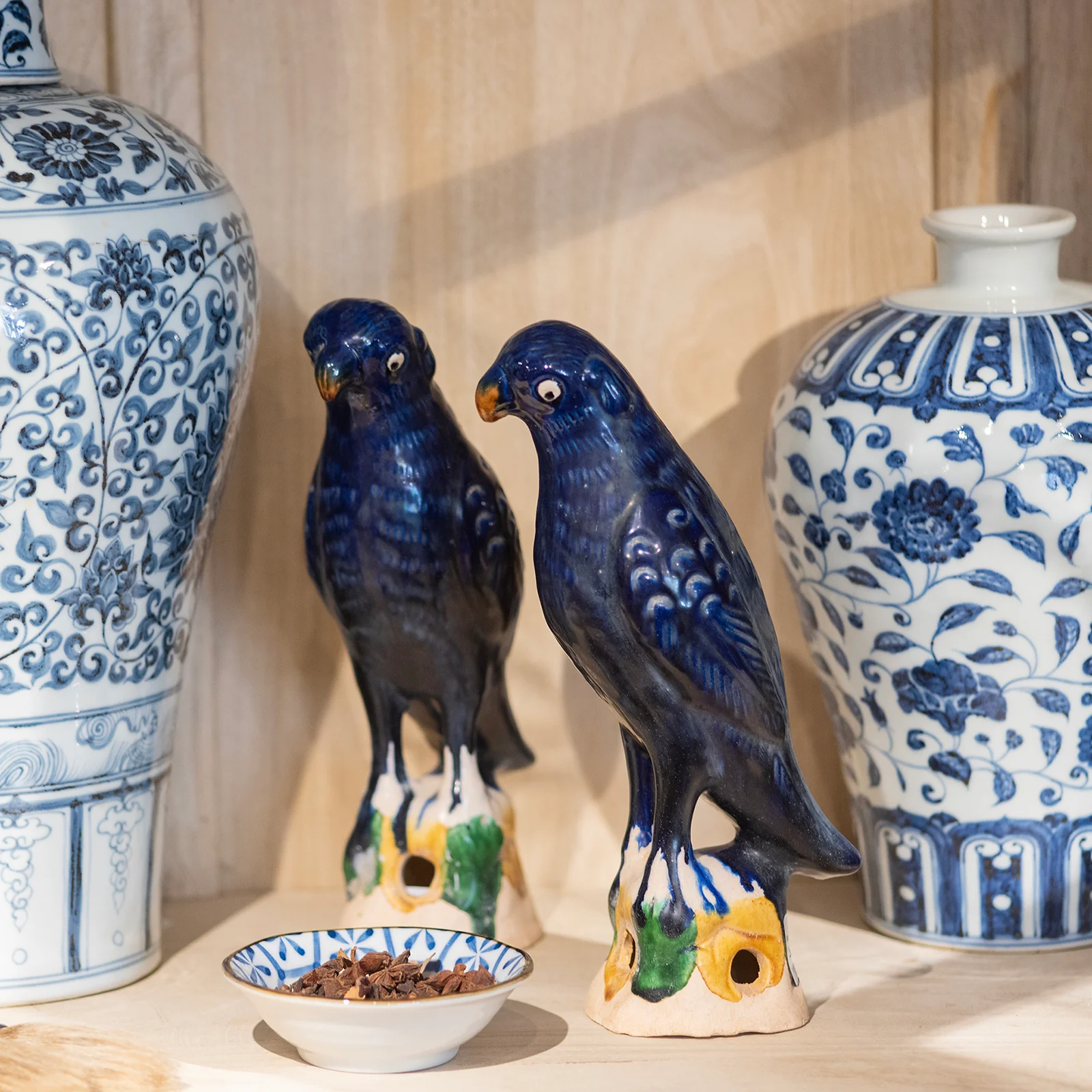 Porcelain Parrot Joss Stick Holder - Image 3