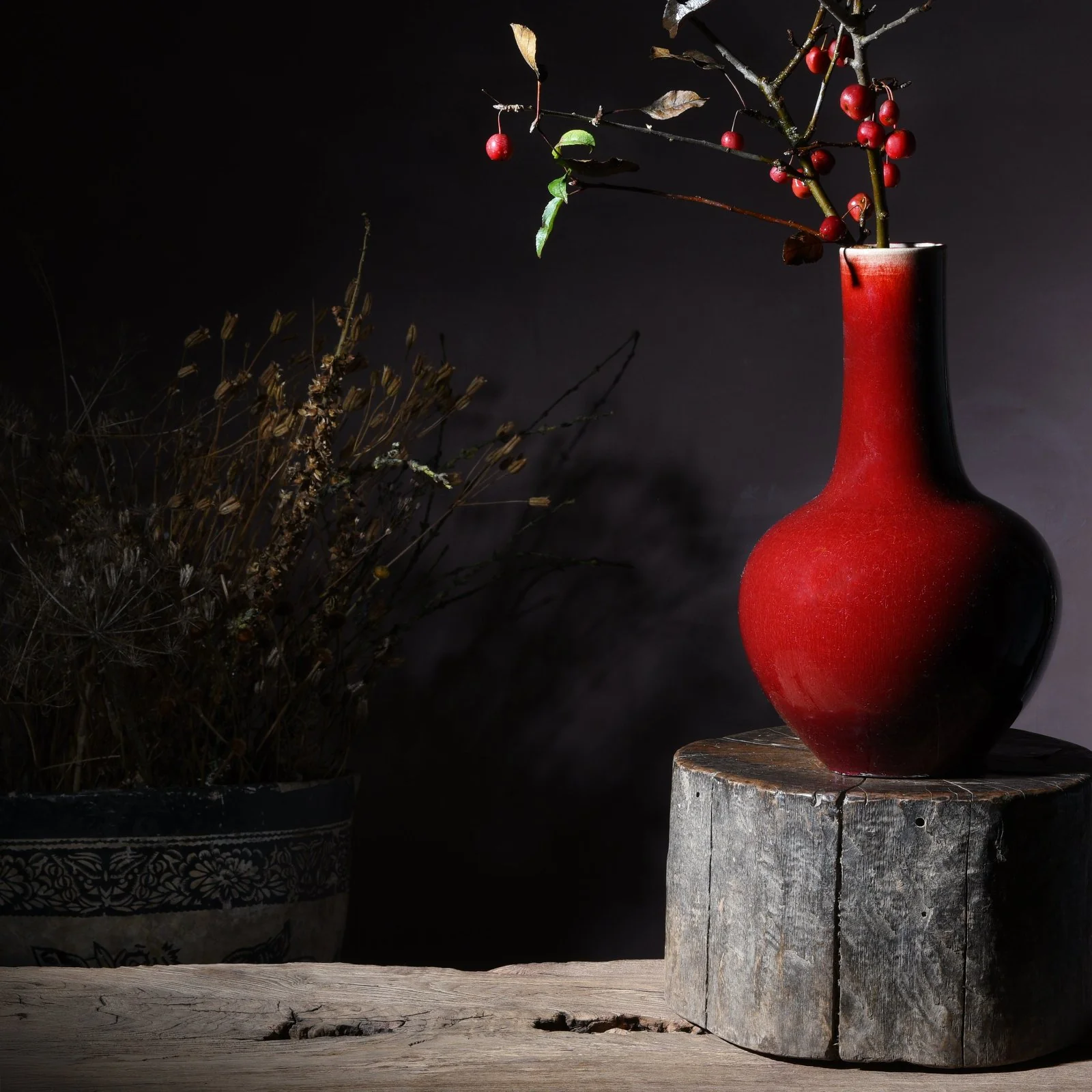 Sang De Boeuf Porcelain Tianqiuping Vase - Large - Image 2