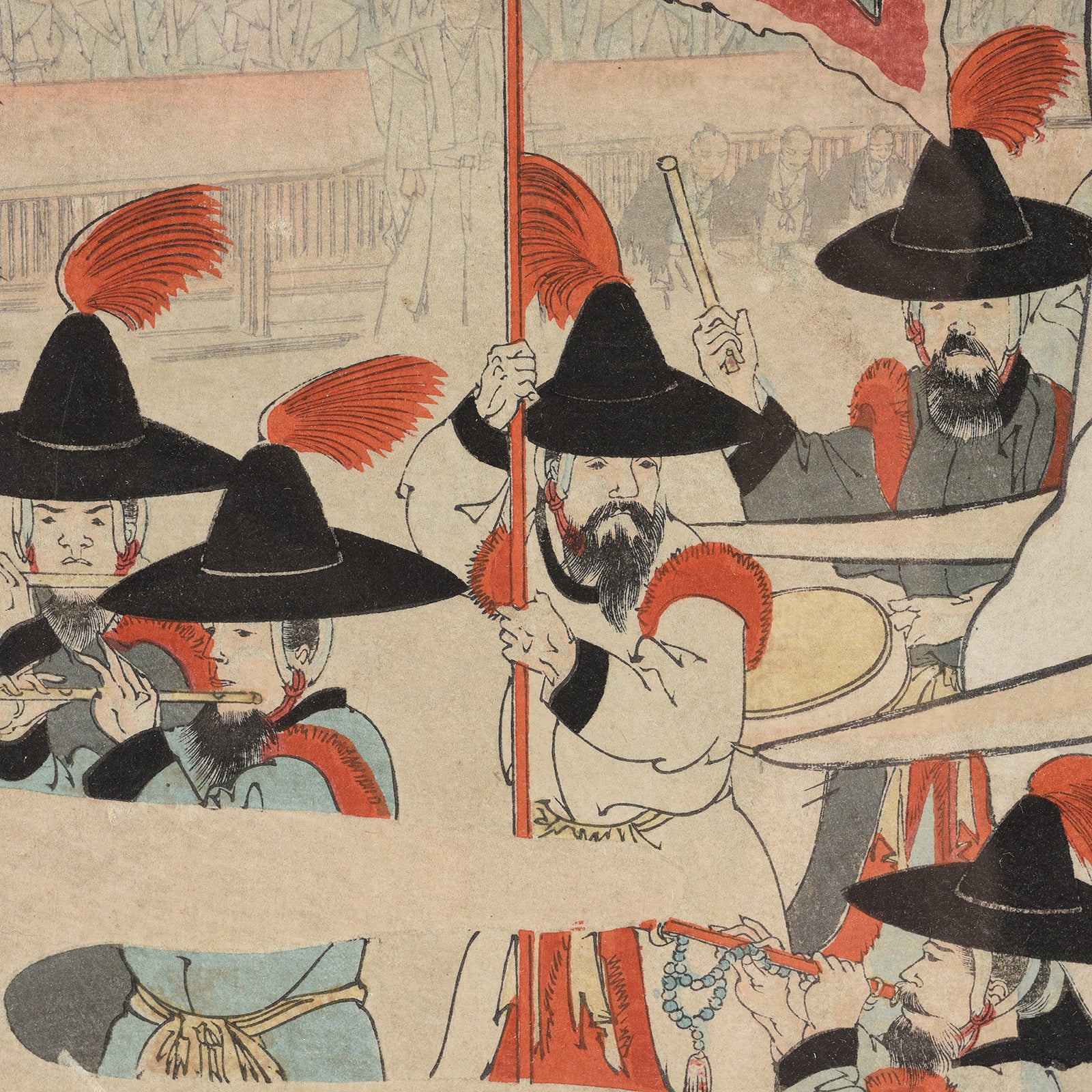 'Sanno Festival at the Chiyoda Palace' Original Woodblock by Toyohara Chikanobu - Ca 1897 - Image 6