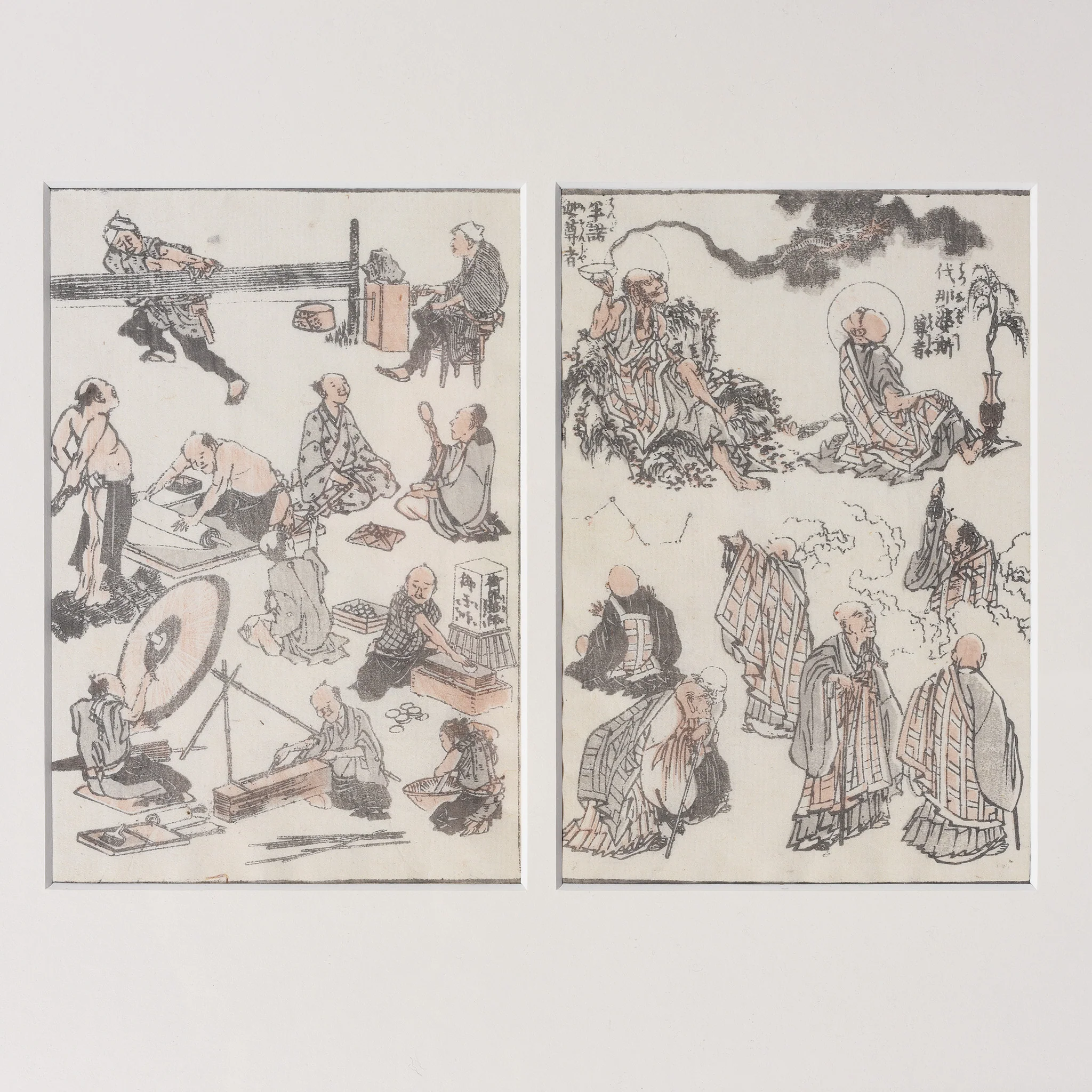 Japanese Manga Woodblock Print By Hokusai - 19thC - Image 2