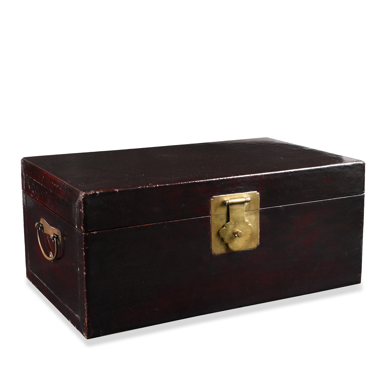Aubergine Leather Trunks From Jiangxi - 19th Century - Image 7