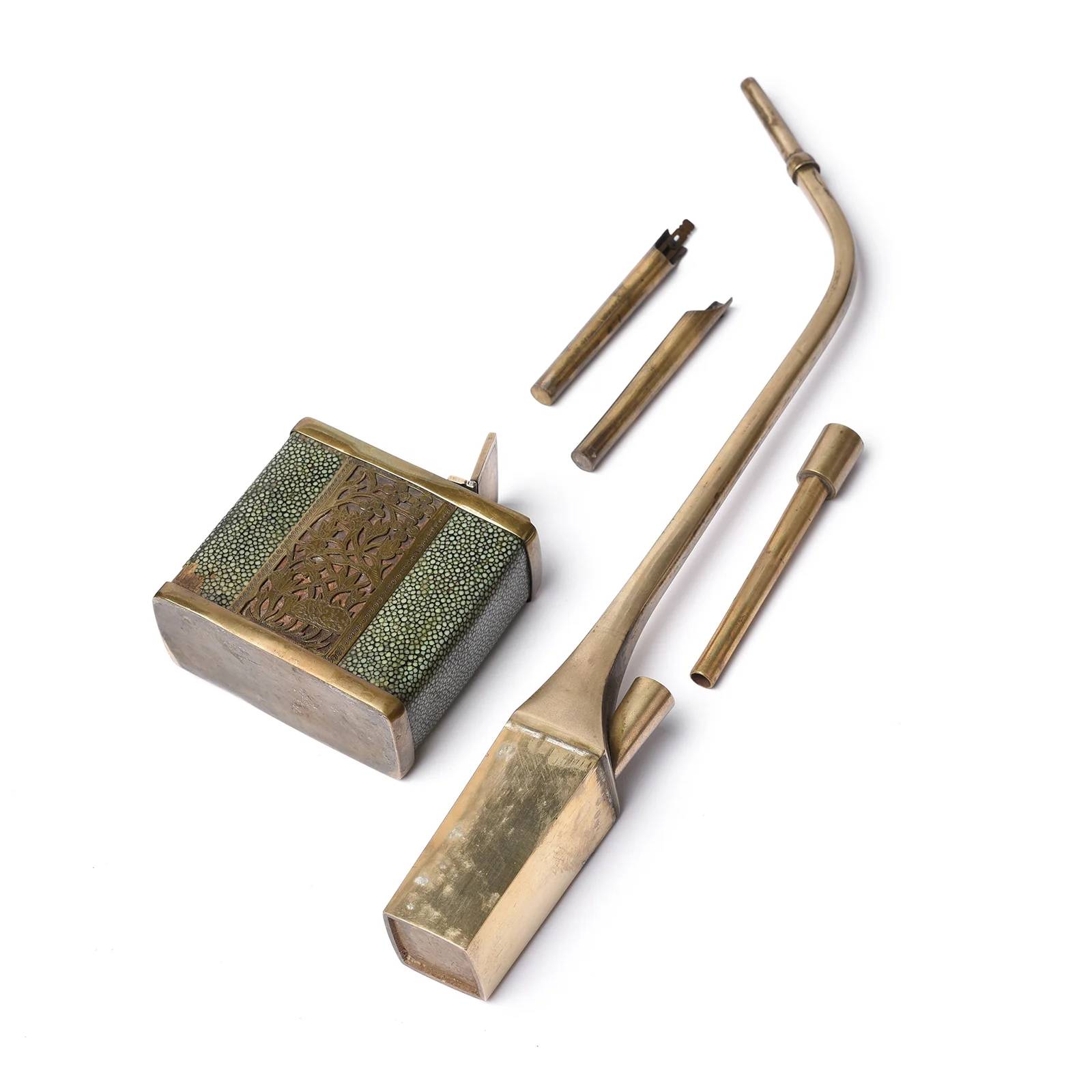 Shagreen Chinese Water Pipe - Ca 1900 - Image 3