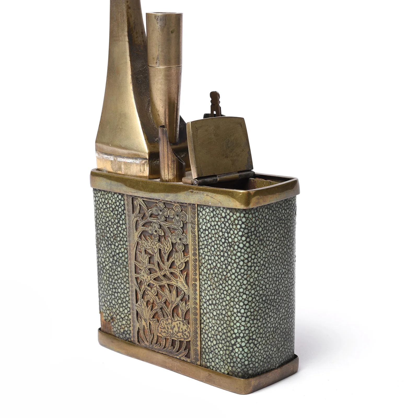 Shagreen Chinese Water Pipe - Ca 1900 - Image 4