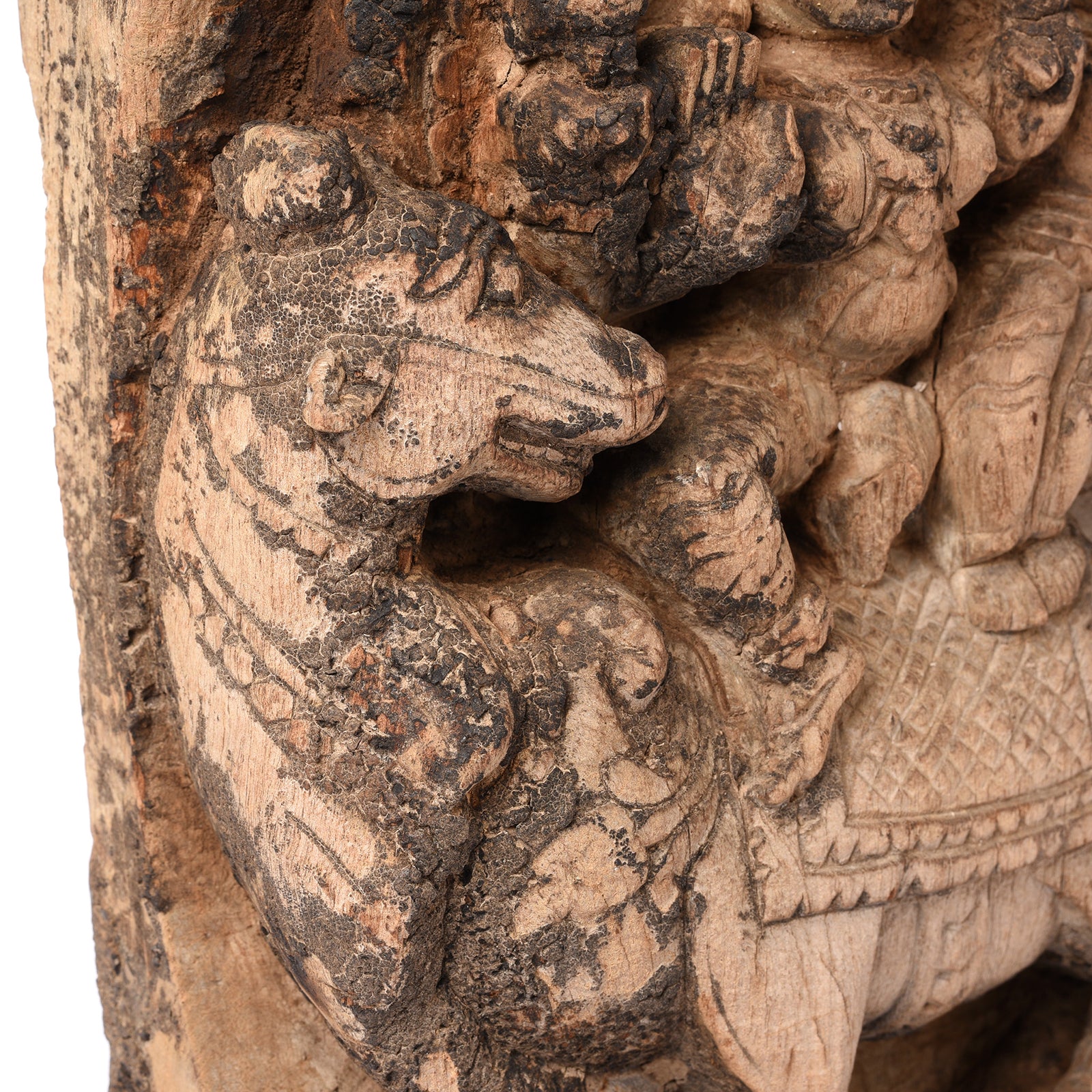 Shiva & Parvati Chariot Carving From South India - 18th Century - Image 6