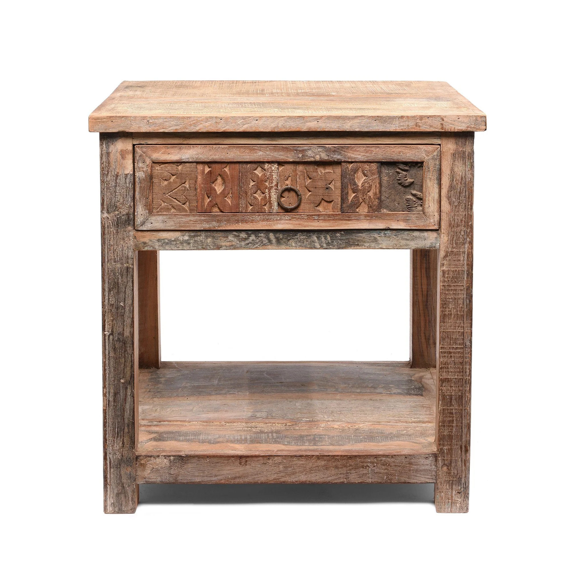 Side Table with Drawer From Reclaimed wood