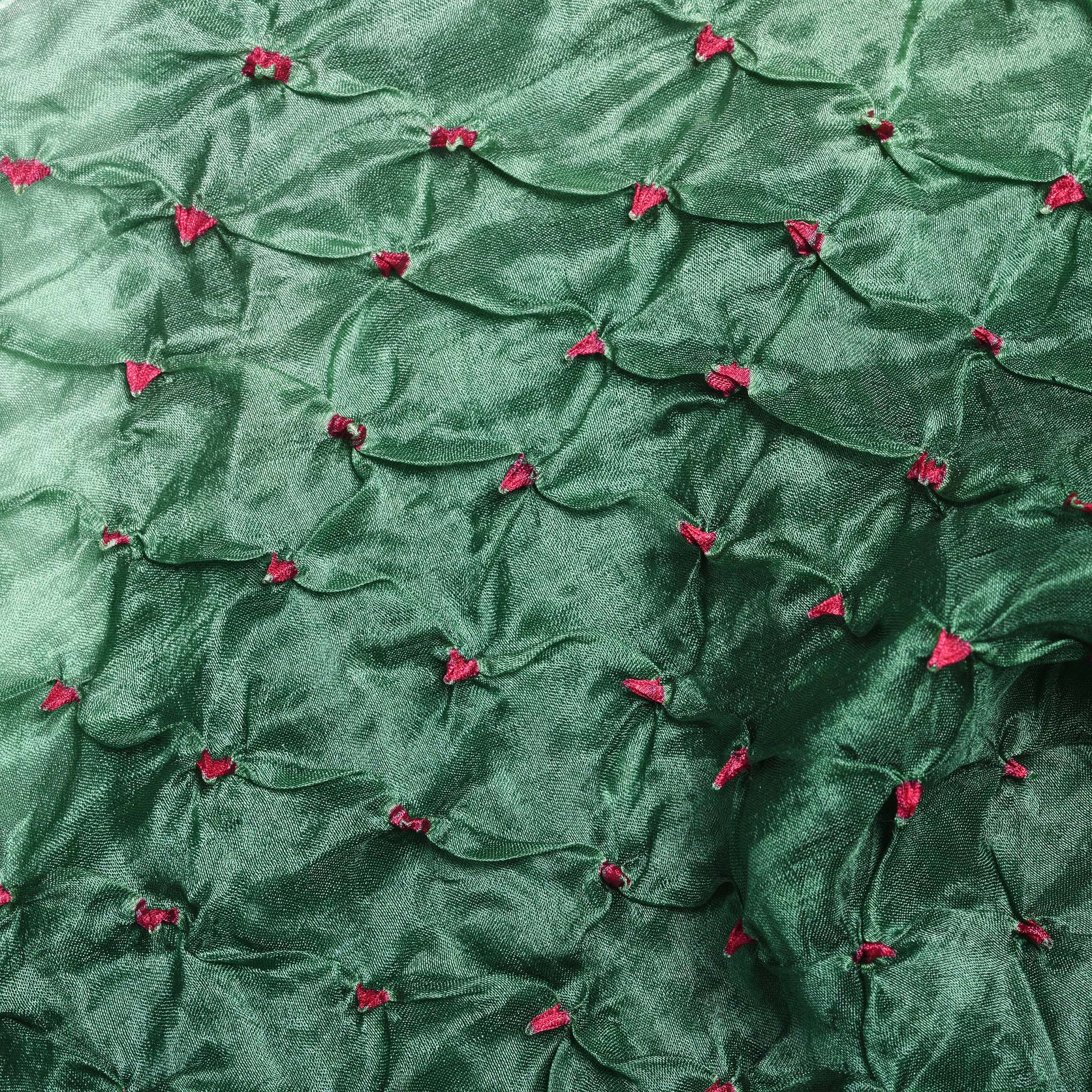 Silk Scarf - Emerald Bandhani From Rajasthan - Image 2
