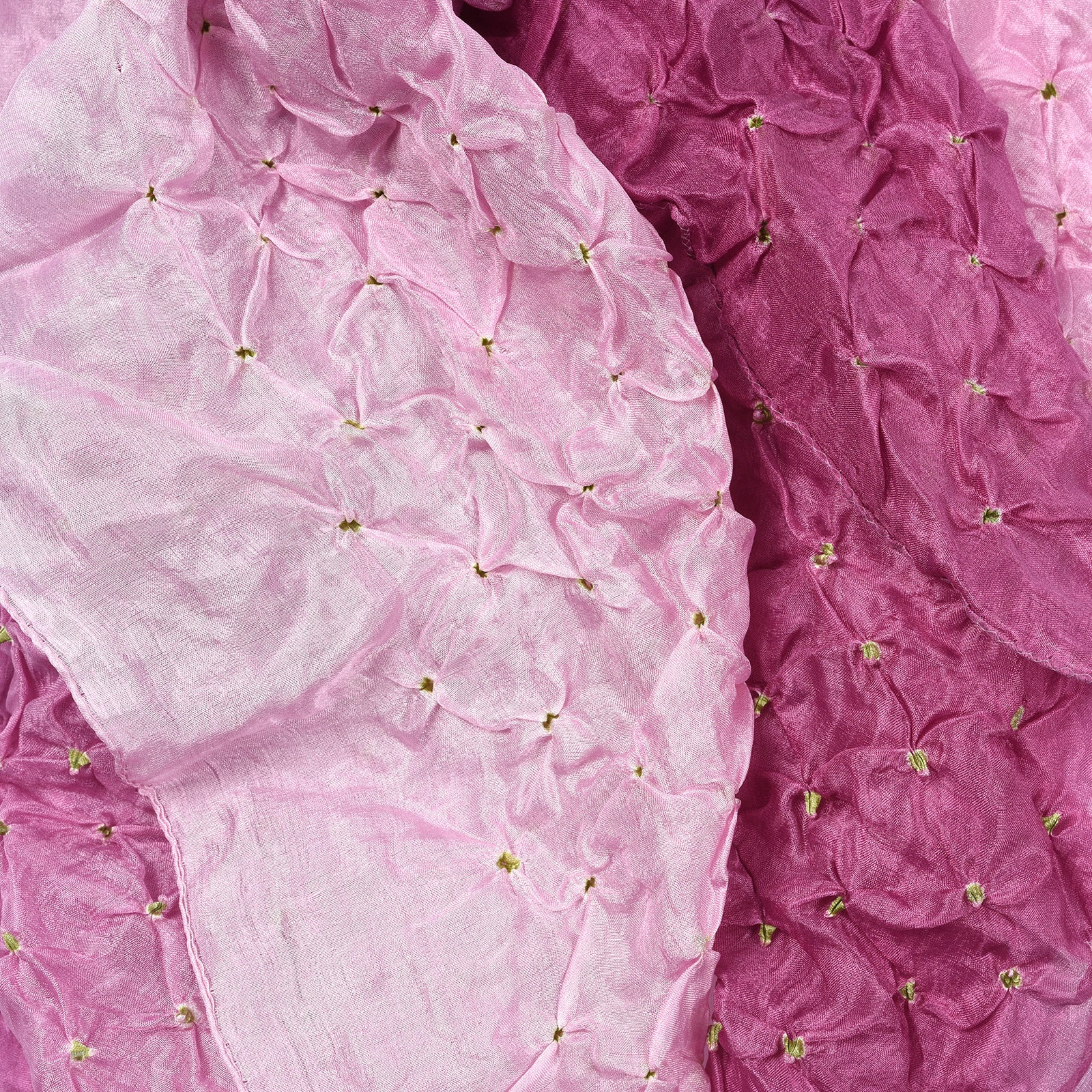 Lilac Silk Bandhani Scarf - Image 2