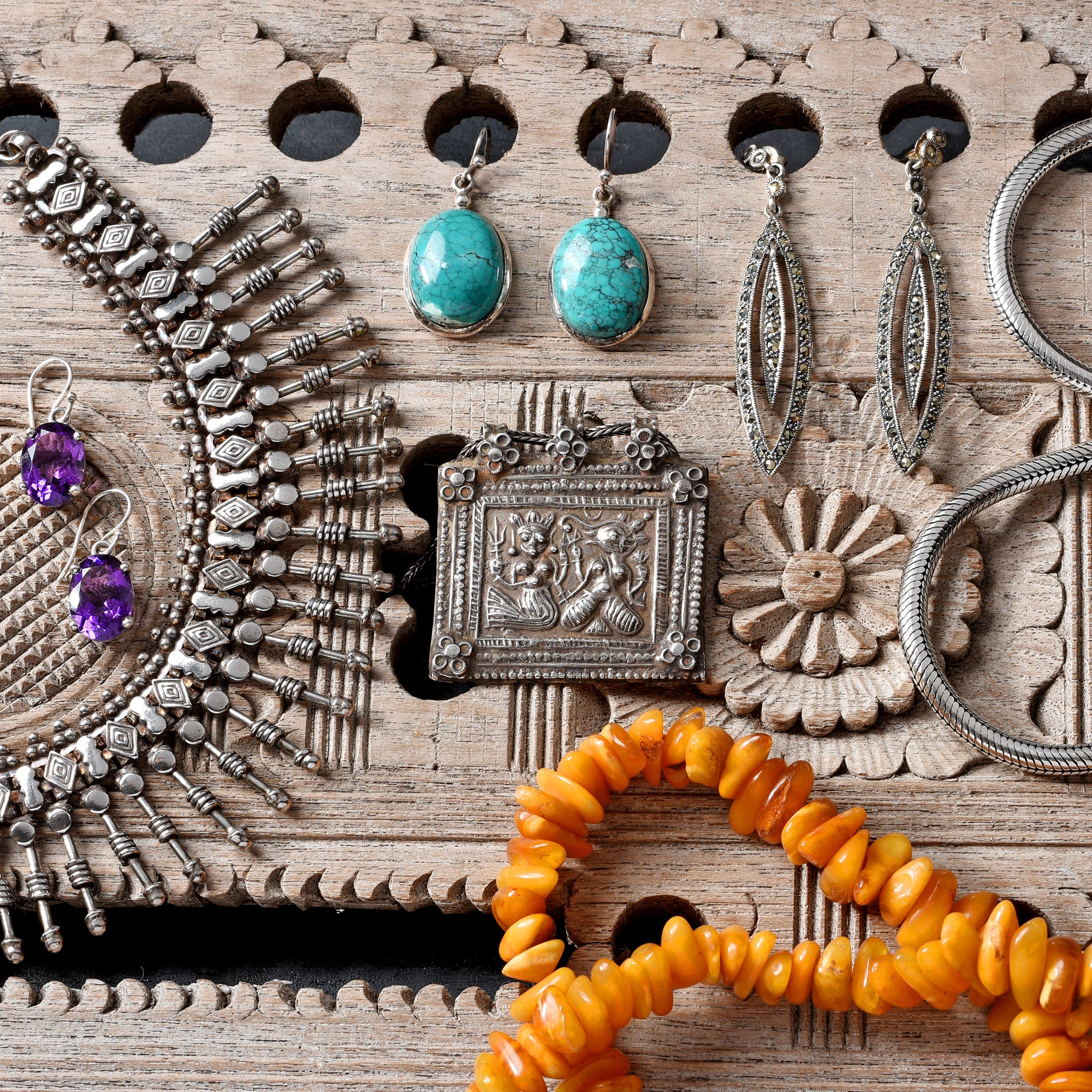Old Tribal Silver Necklace - Image 3