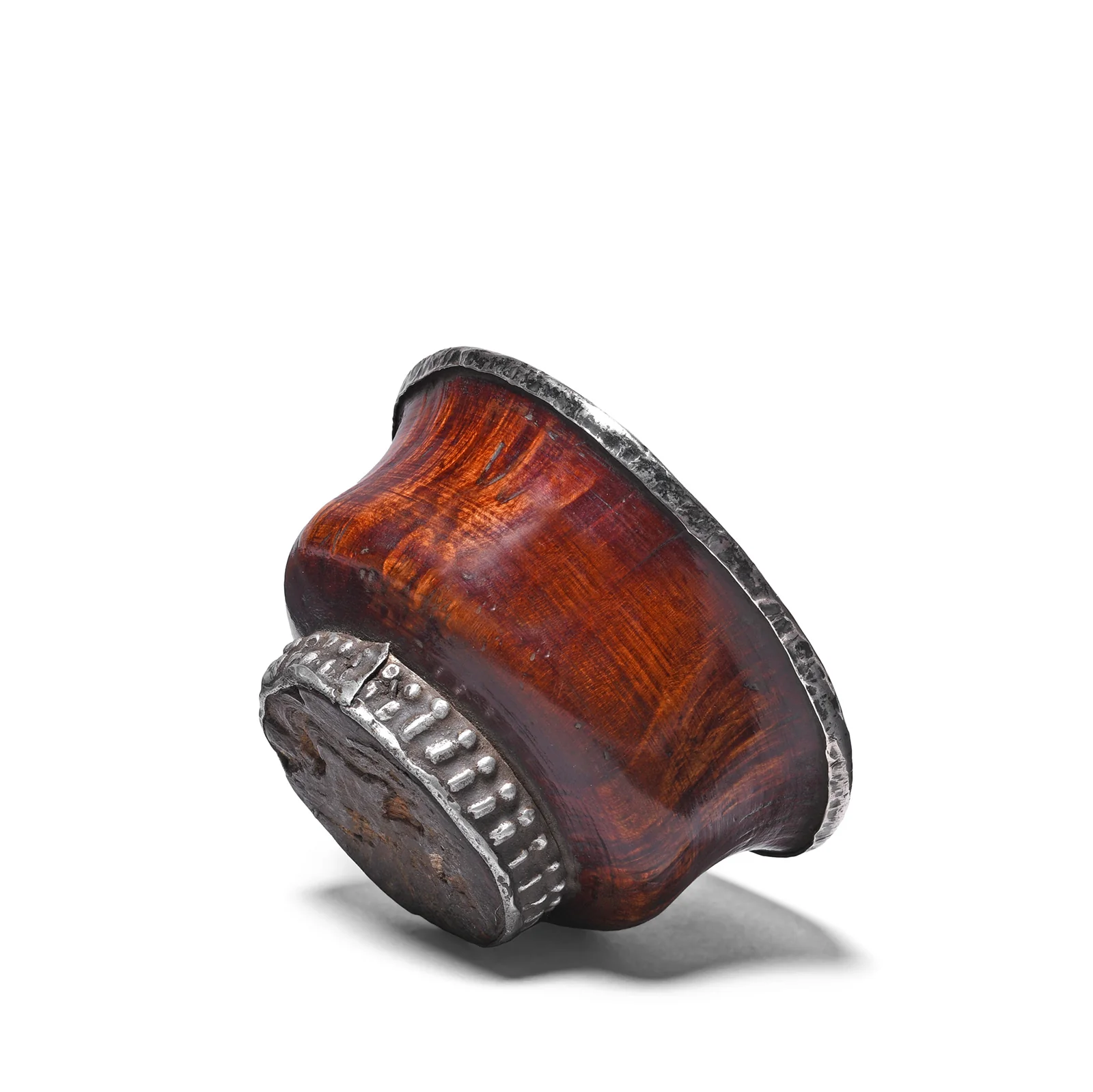 Silver & Burr Tibetan Tsampa Bowl - Ca 1900 - Image 4