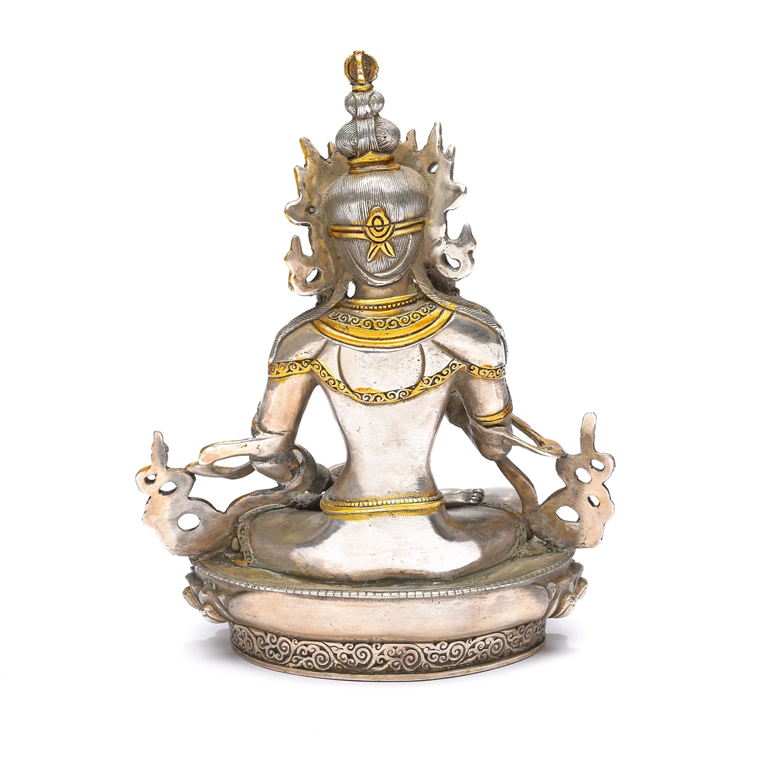 Silver Plated Statue Of The Goddess Tara - Image 5