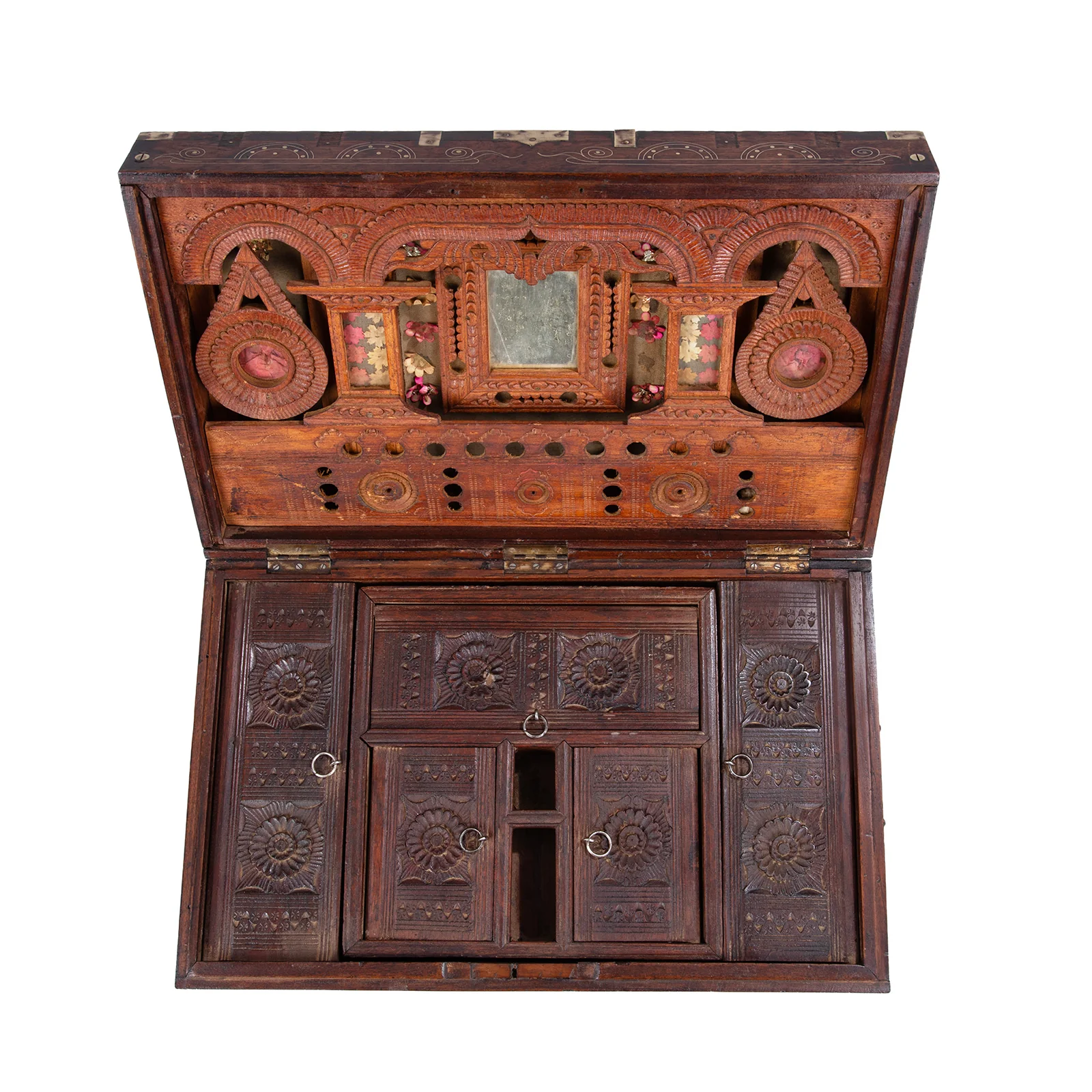 Brass Bound Teak Military Chest From Burma - 19th Century - Image 4